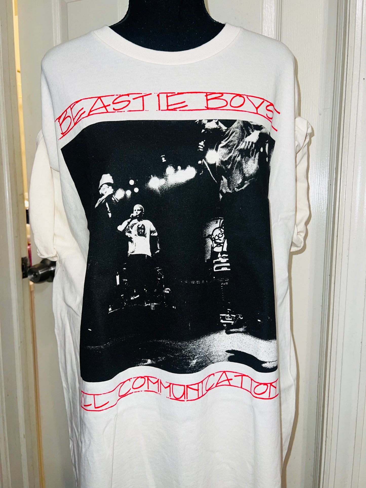 Beastie Boys Double Sided Oversized Distressed Tee