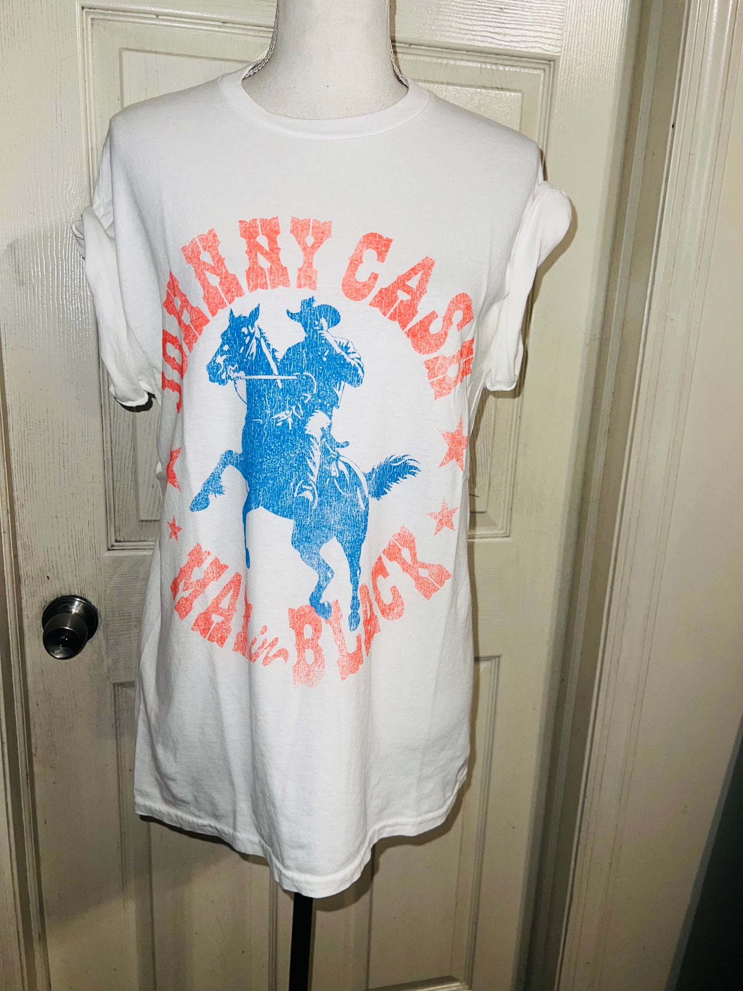 Johnny Cash Oversized Distressed Tee
