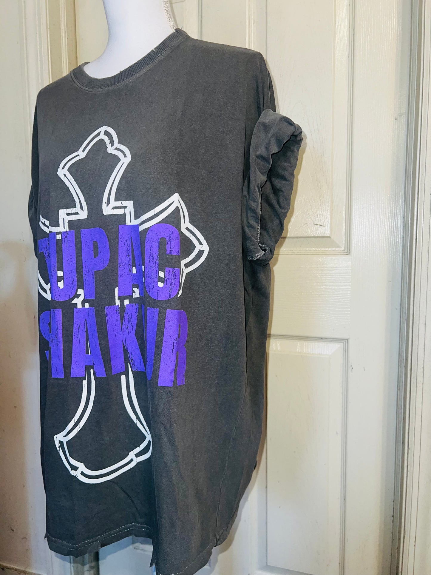 Tupac Shakur Double Sided Oversized Distressed Tee