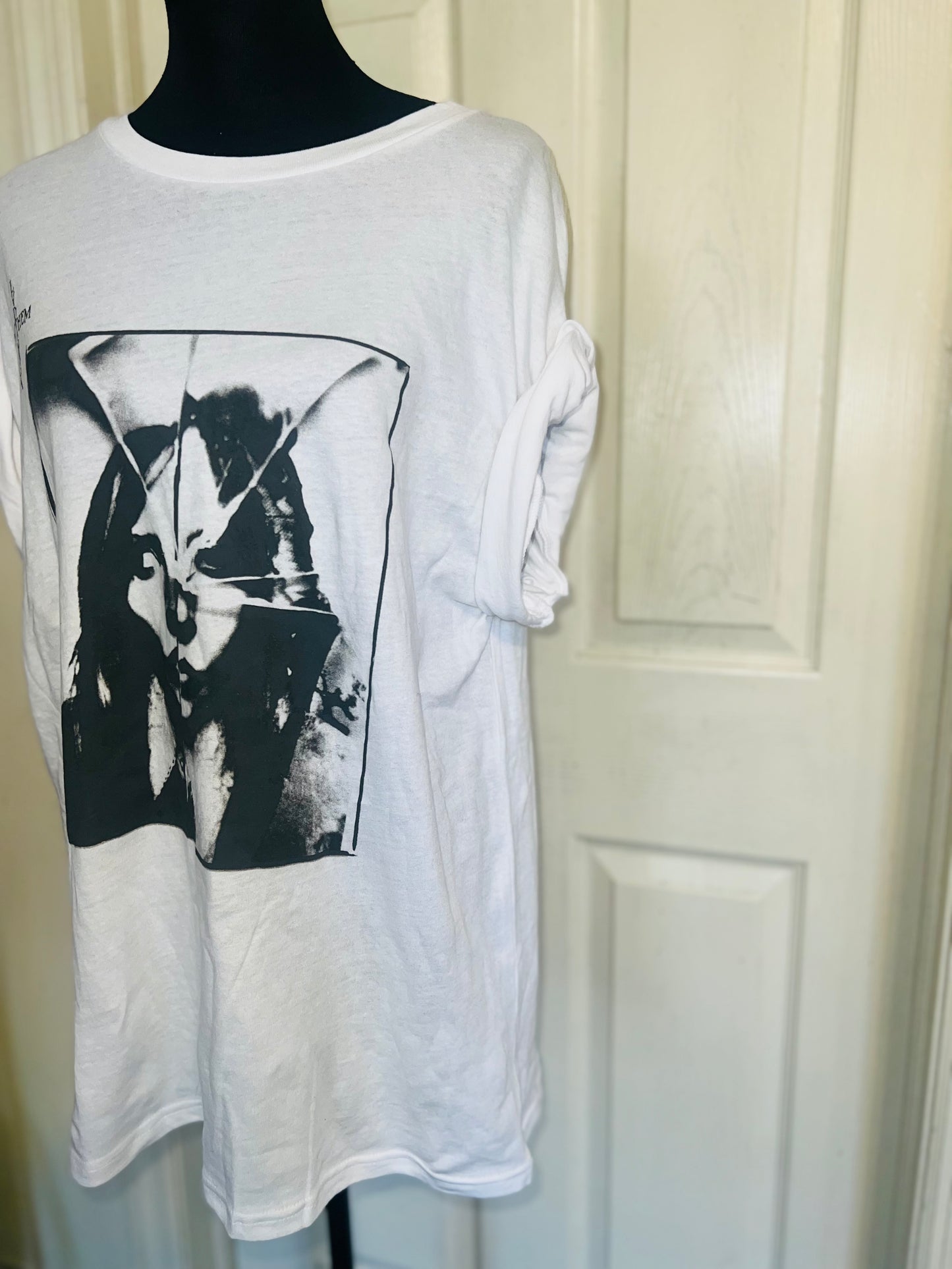 Lady Gaga Oversized Distressed Tee