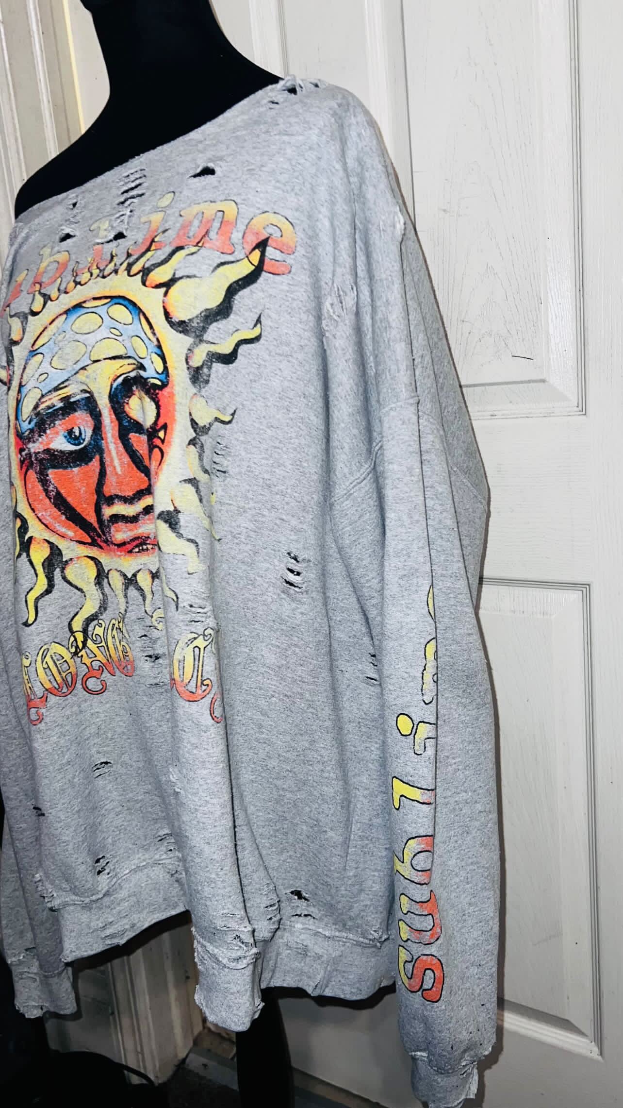 Sublime Oversized Distressed Sweatshirt