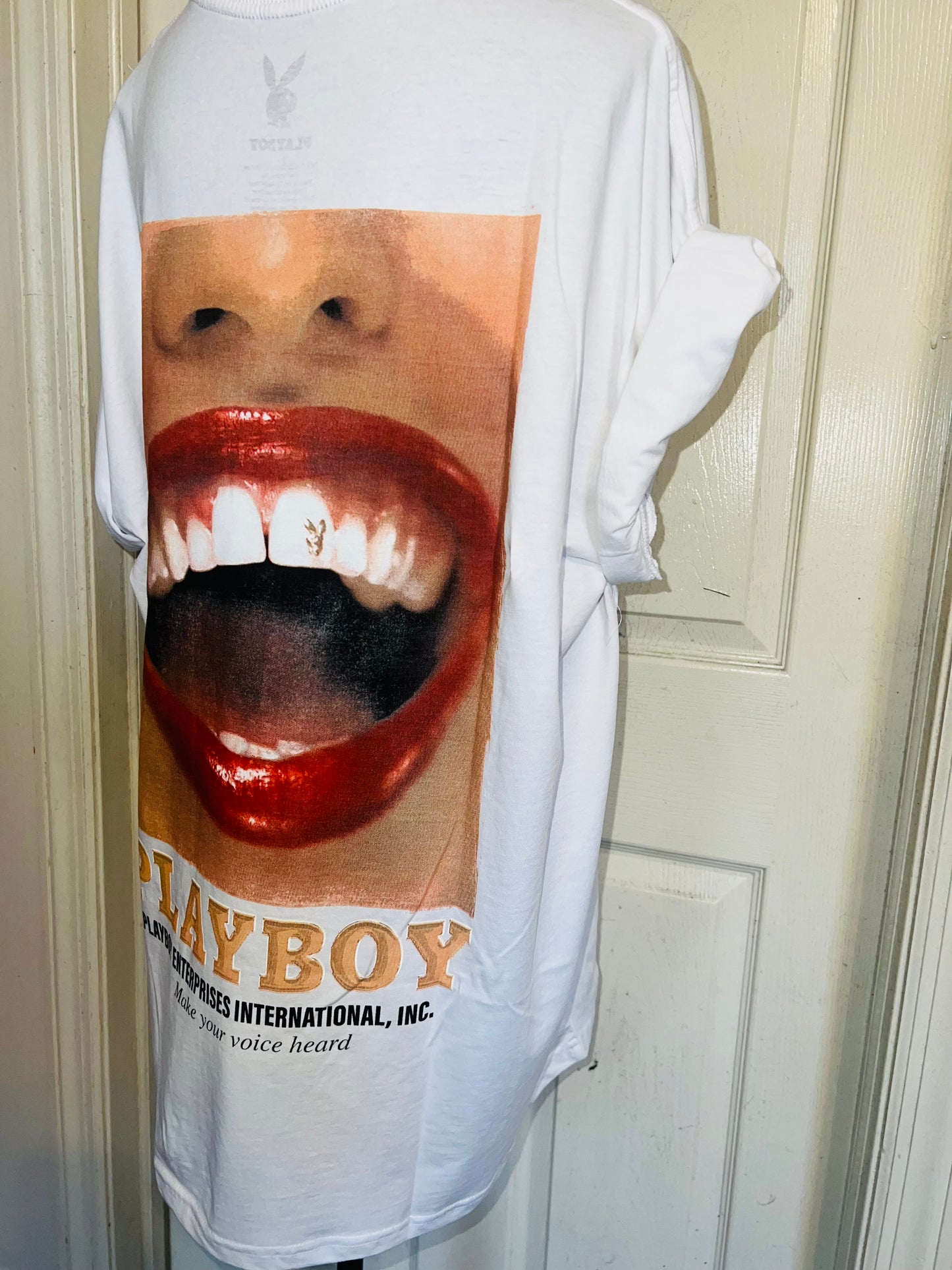 Playboy Double Sided Oversized Distressed Tee
