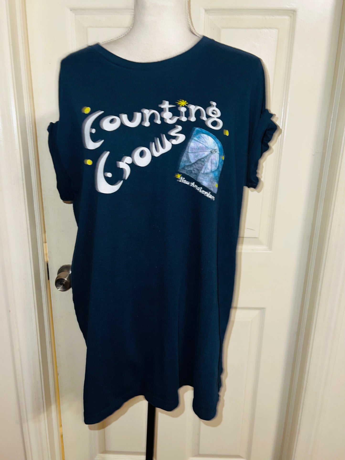 Counting Crows Double Sided Oversized Distressed Tee