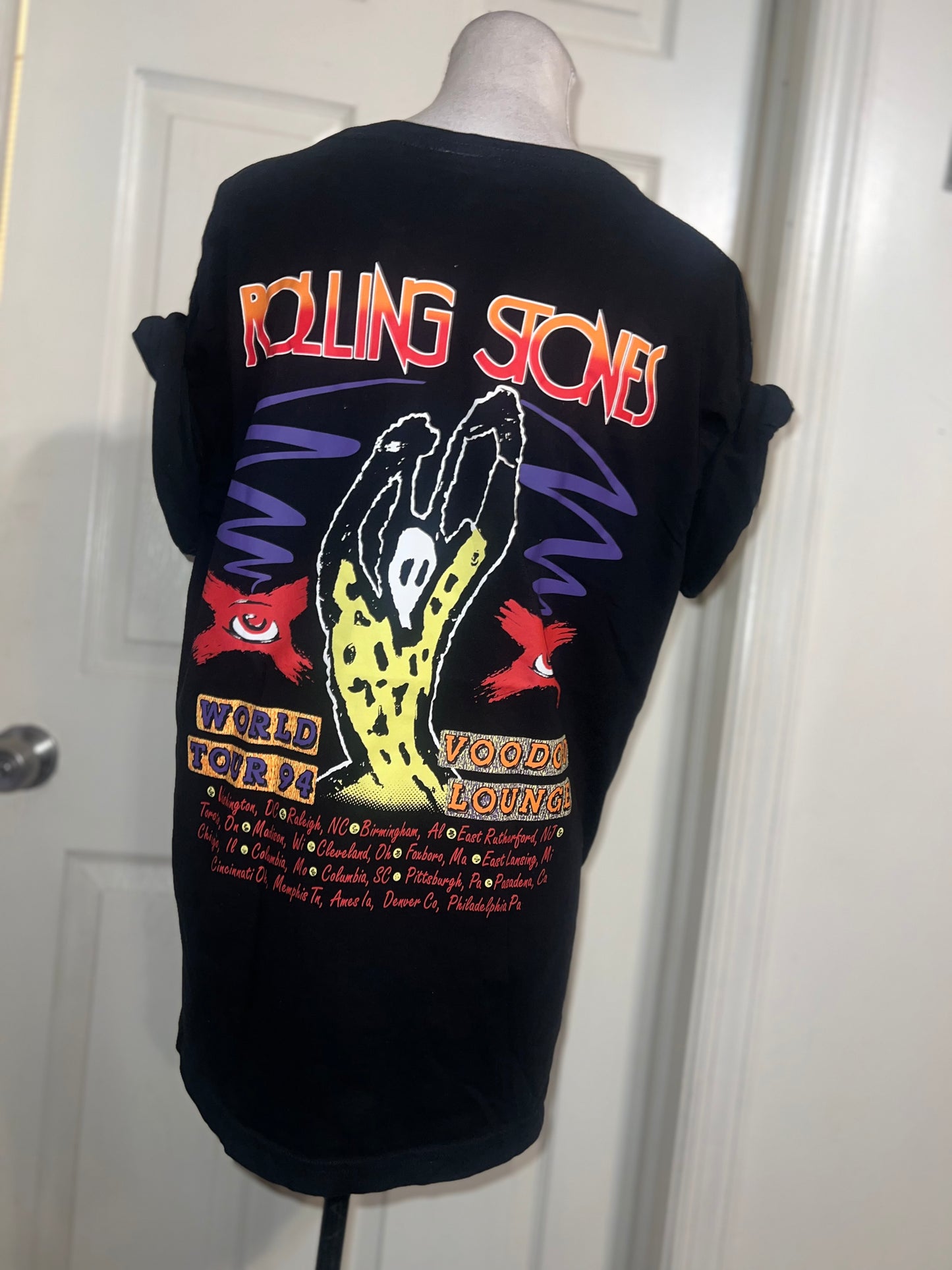 The Rolling Stones Double Sided Oversized Distressed Tee