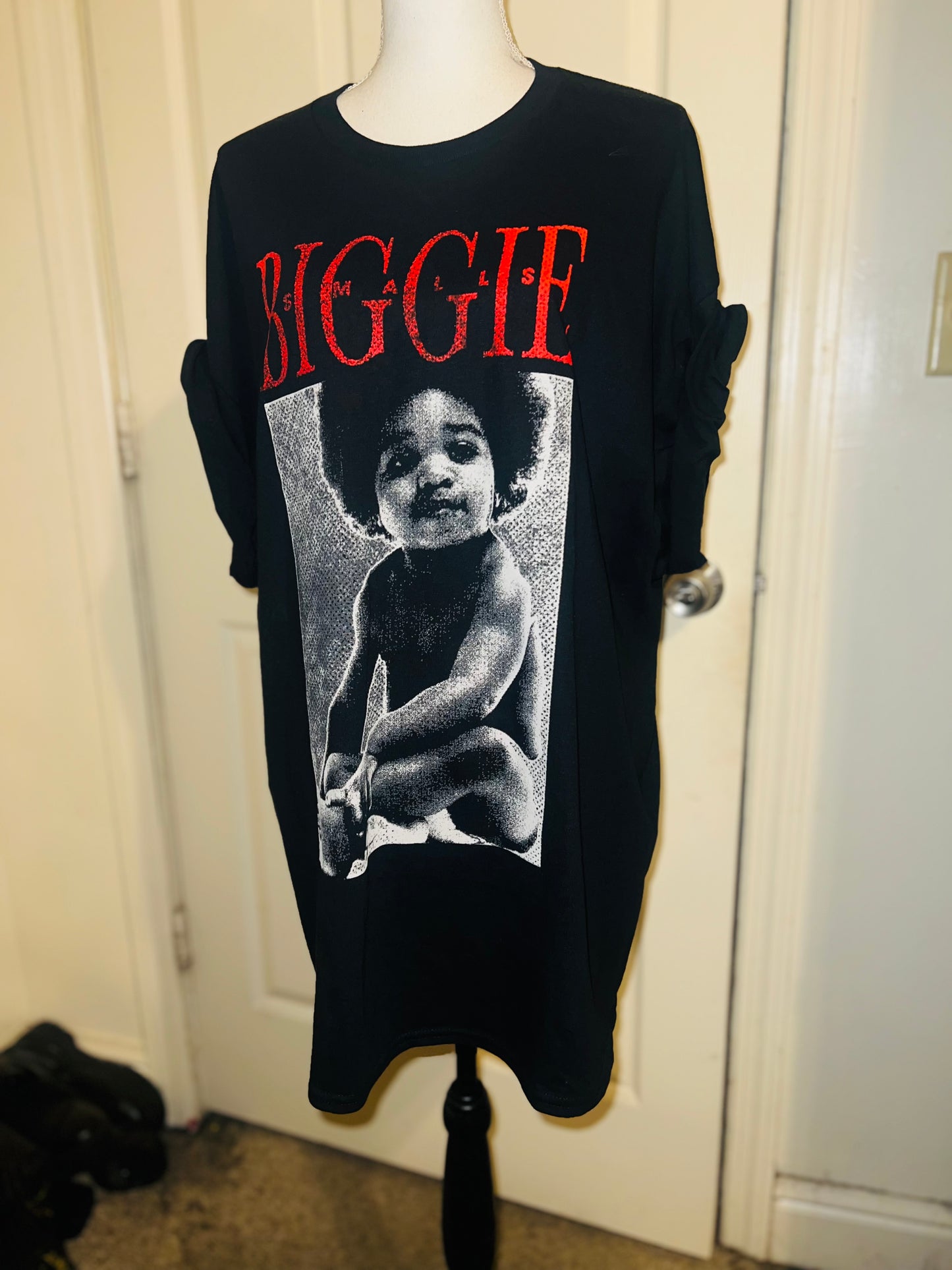 Biggie Smalls Oversized Distressed Tee