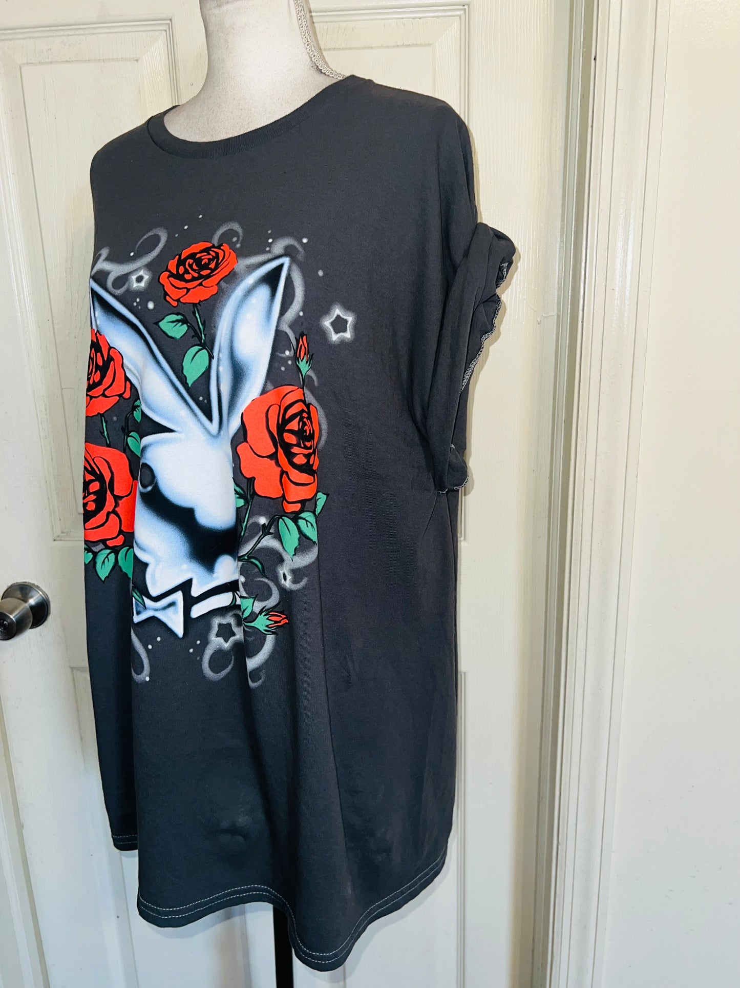 Playboy Double Sided Oversized Distressed Tee
