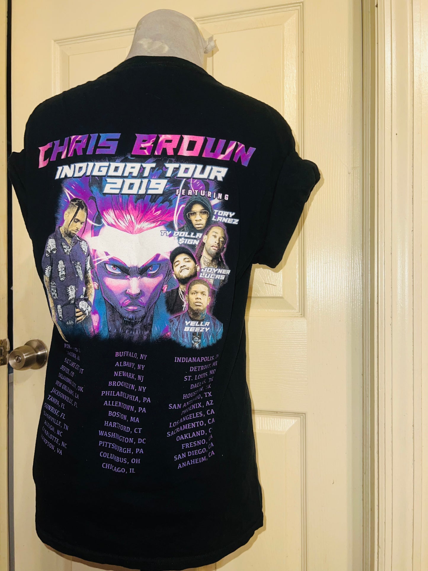 Chris Brown 2019 Double Sided Tour Distressed Tee