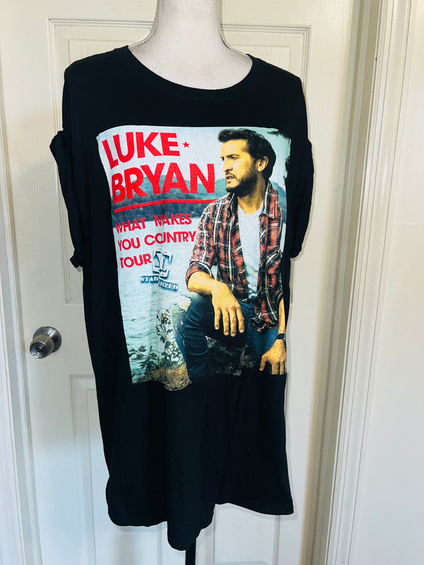 Luke Bryan 2009 Double Sided Oversized Distressed Tee