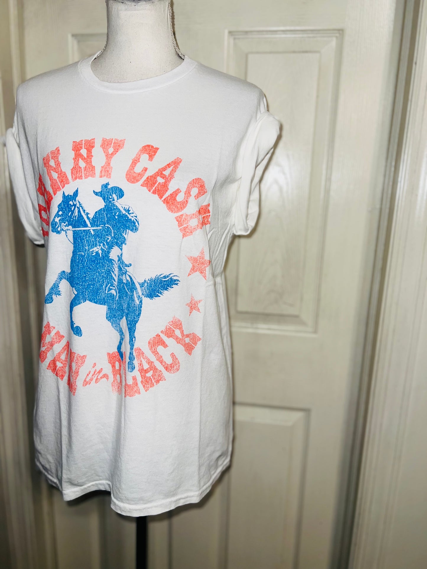 Johnny Cash Oversized Distressed Tee