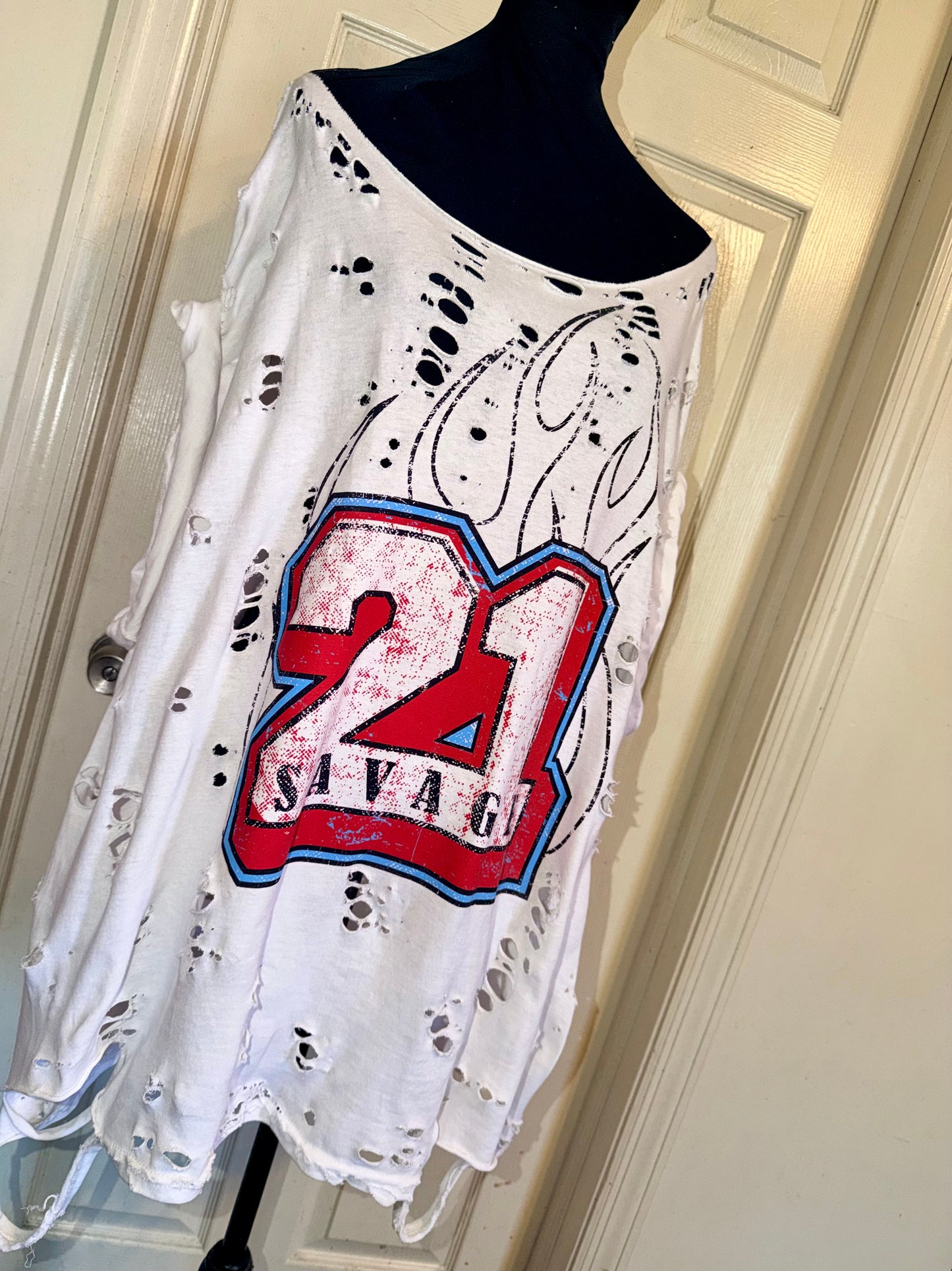 21 Savage Oversized Distressed Tee (As Is)