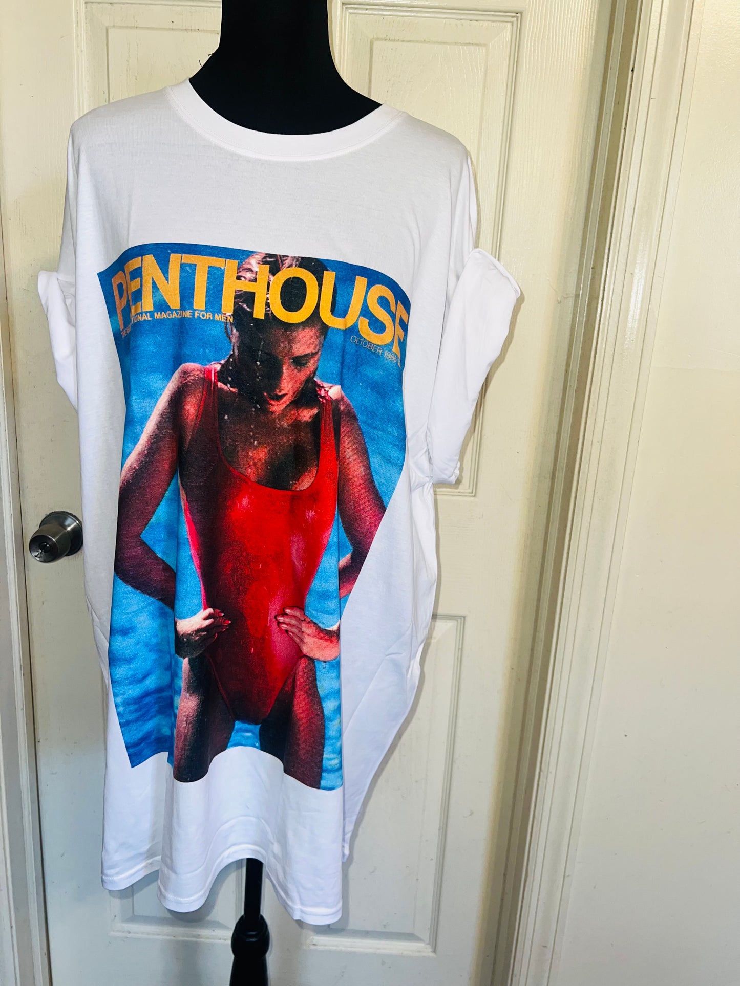 Penthouse Oversized Distressed Tee