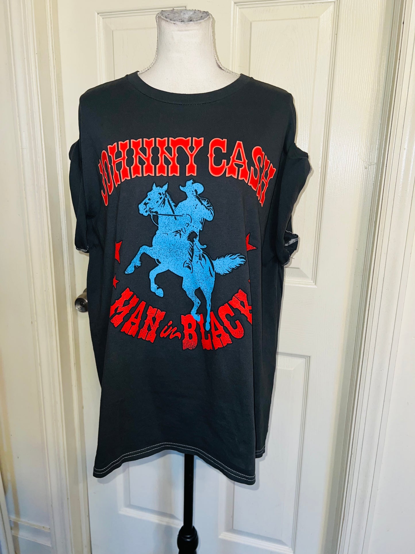 Johnny Cash Double Sided Oversized Distressed Tee
