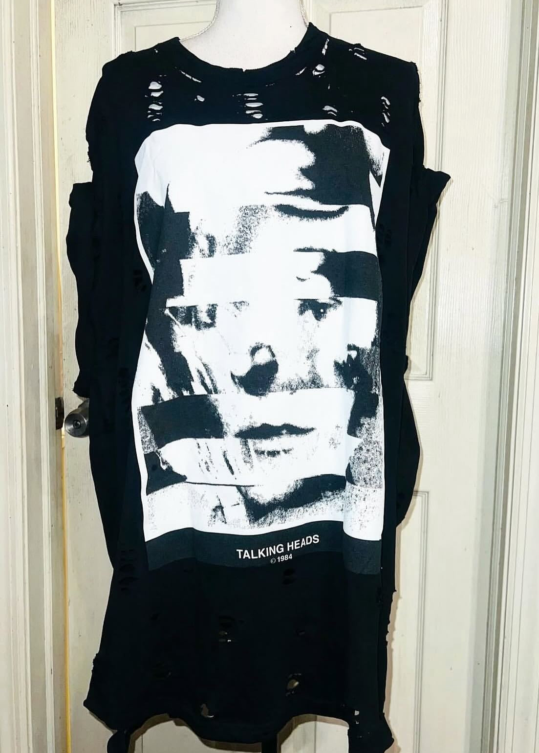 The Talking Heads Double Sided Oversized Distressed Tee