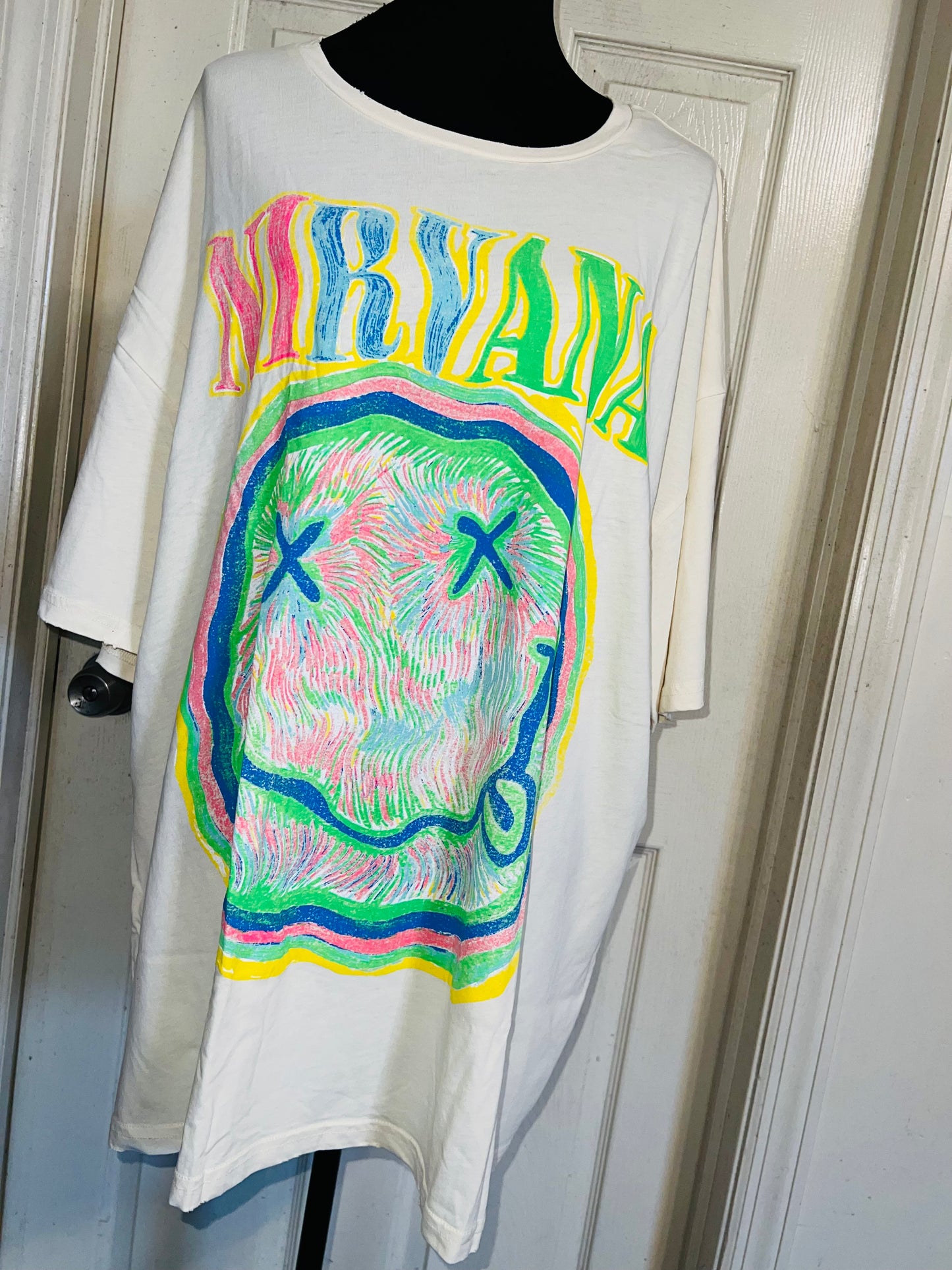 Nirvana Oversized Distressed Tee