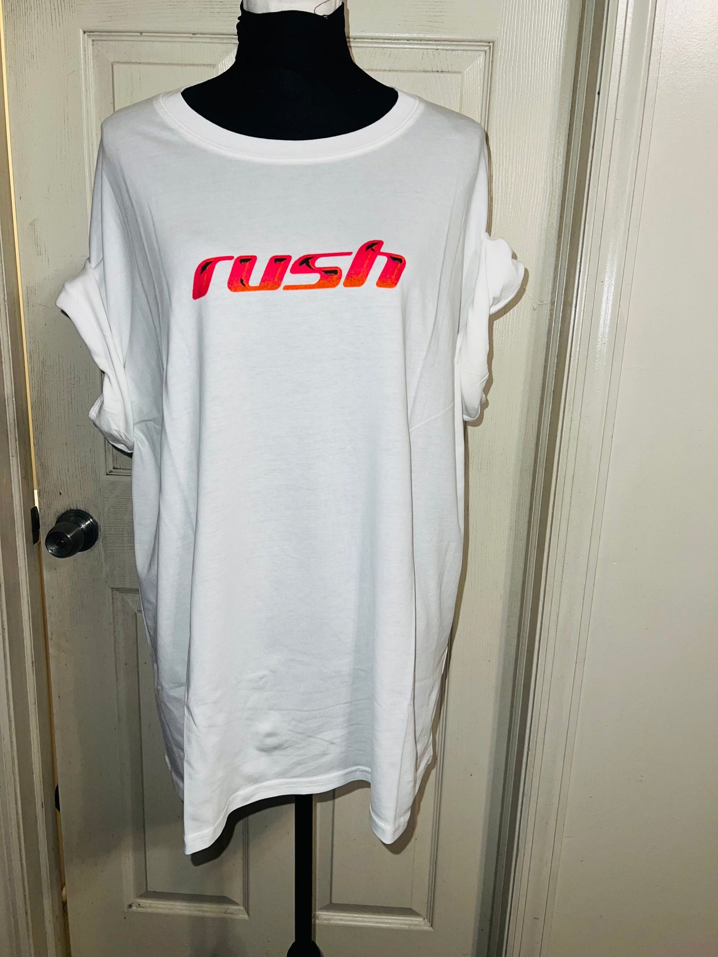 Rush Double Sided Oversized Distressed Tee