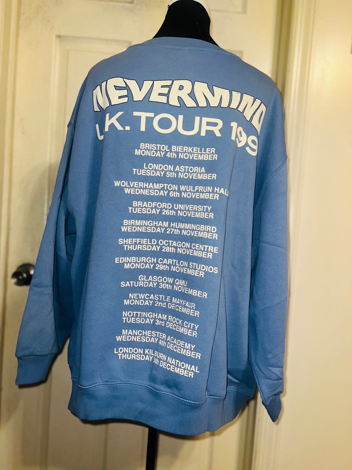 Nirvana Double Sided Oversized Distressed Sweatshirt