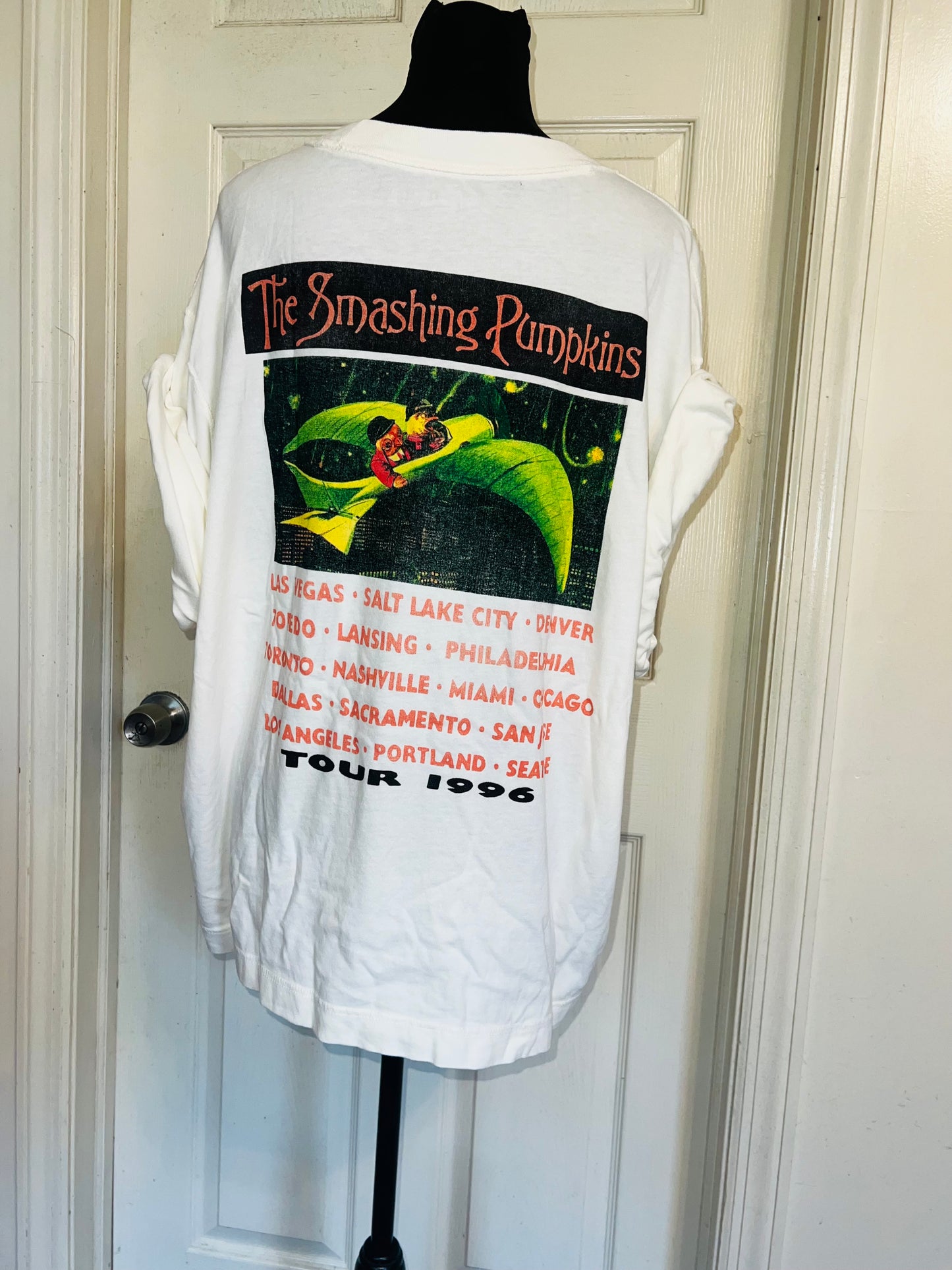 The Smashing Pumpkins Double Sided Oversized Distressed Tee