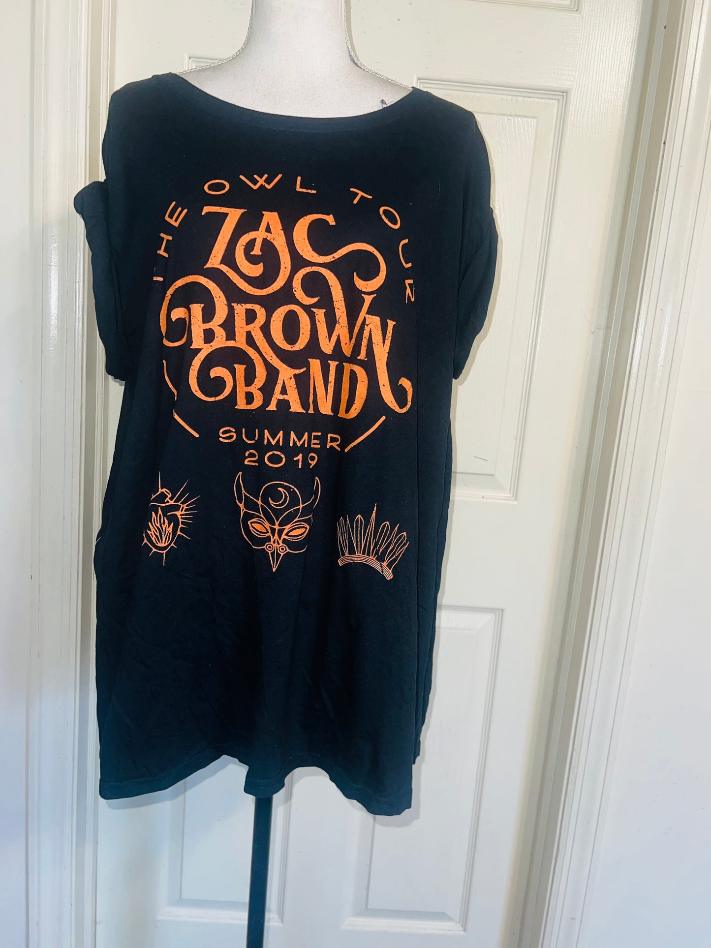 Zac Brown Band Double Sides Oversized Distressed Tee