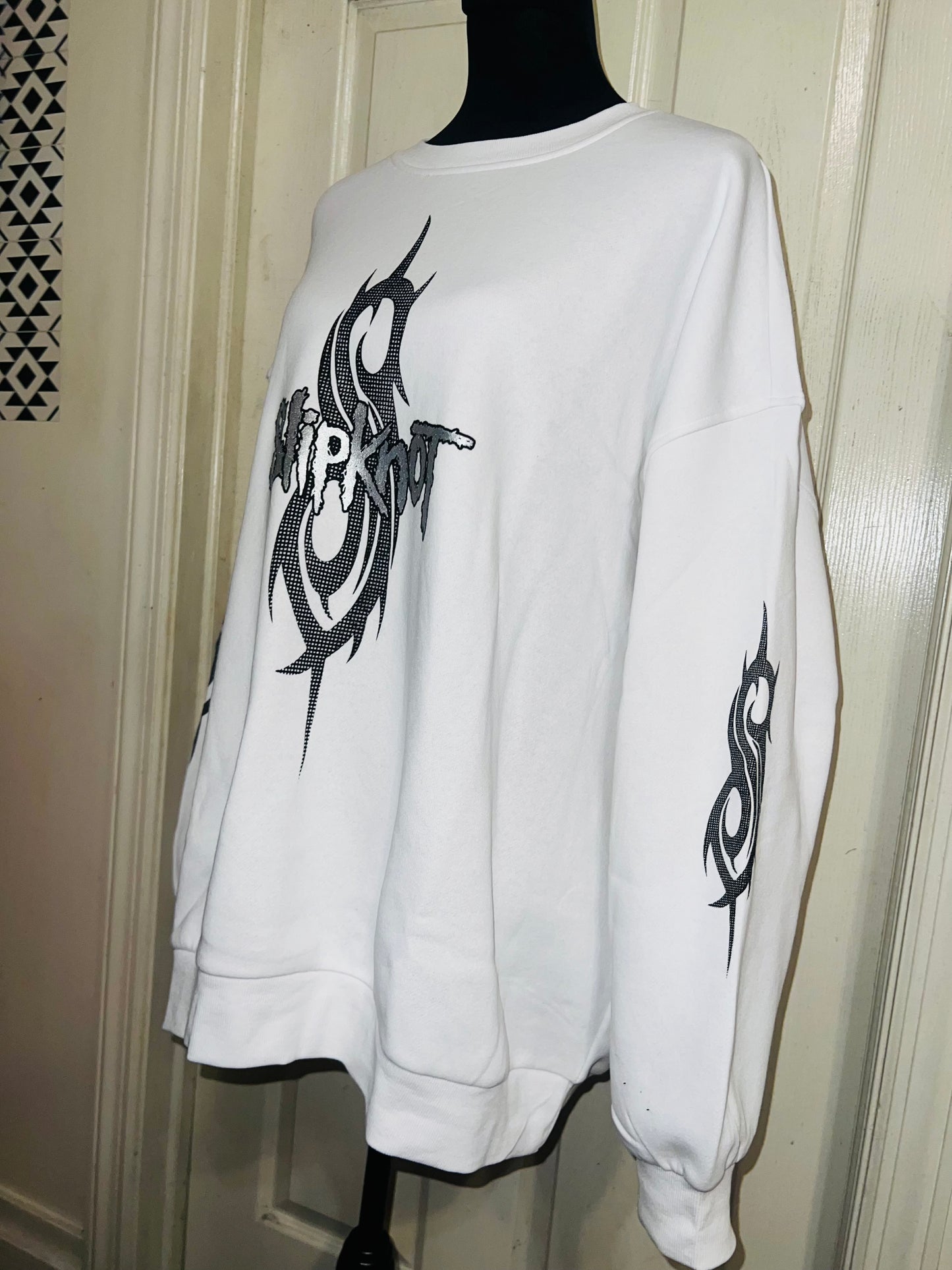 Slipknot Oversized Distressed Sweatshirt