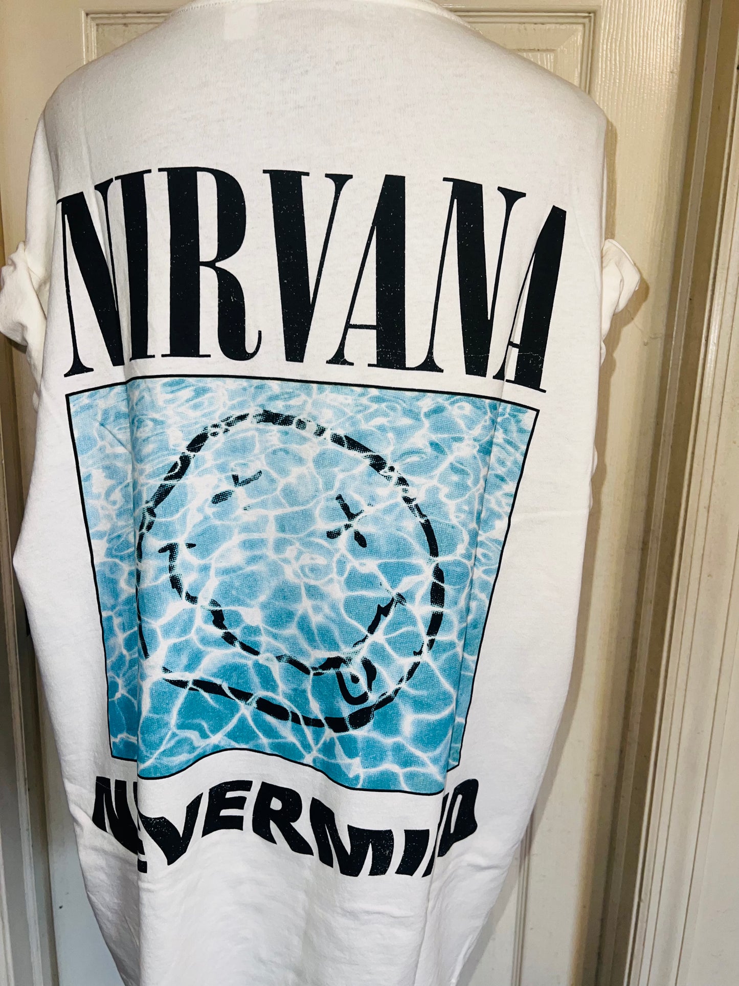 Nirvana Double Sided Oversized Distressed Tee