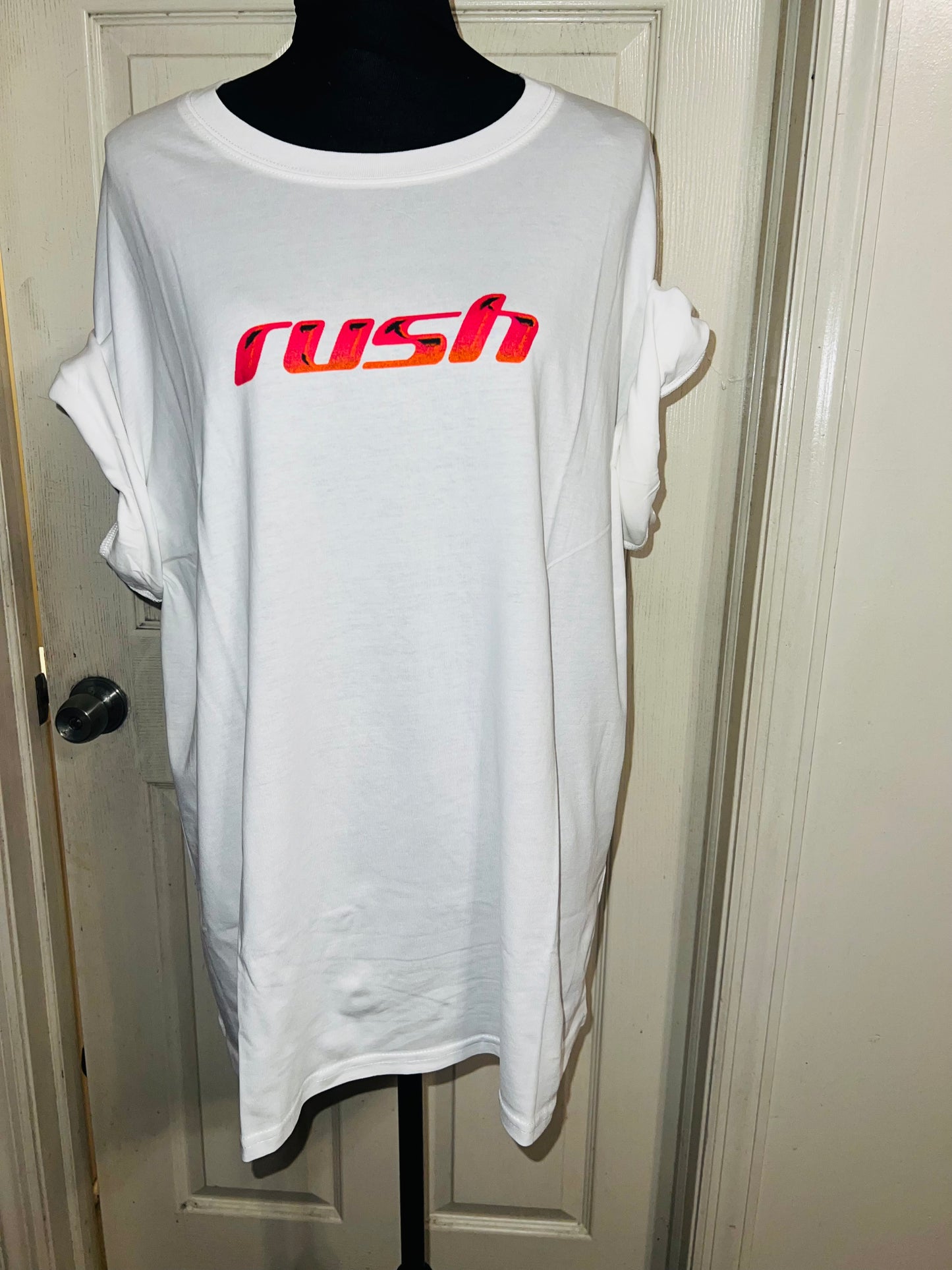 Rush Double Sided Oversized Distressed Tee