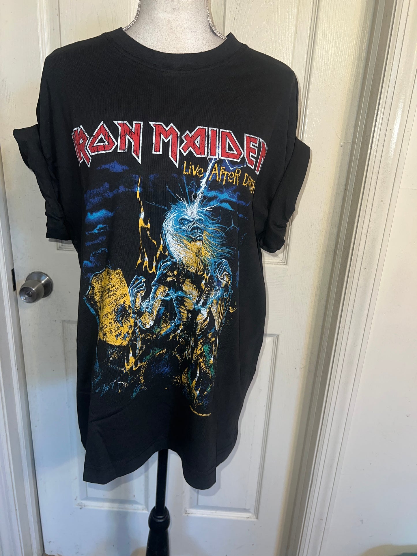 Iron Maiden Double Sided Oversized Distressed Tee