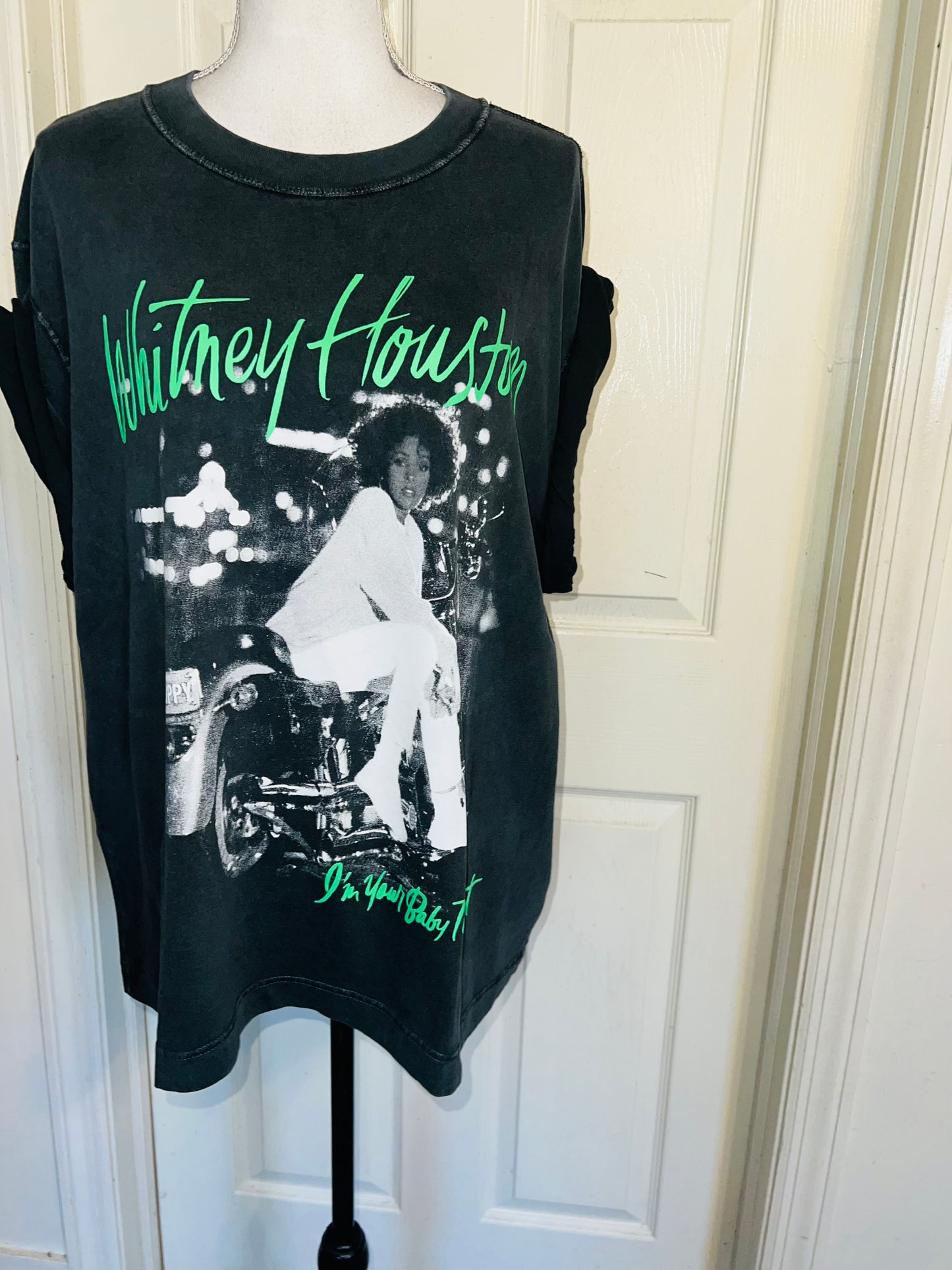 Whitney Houston Double Sided Oversized Distressed Tee