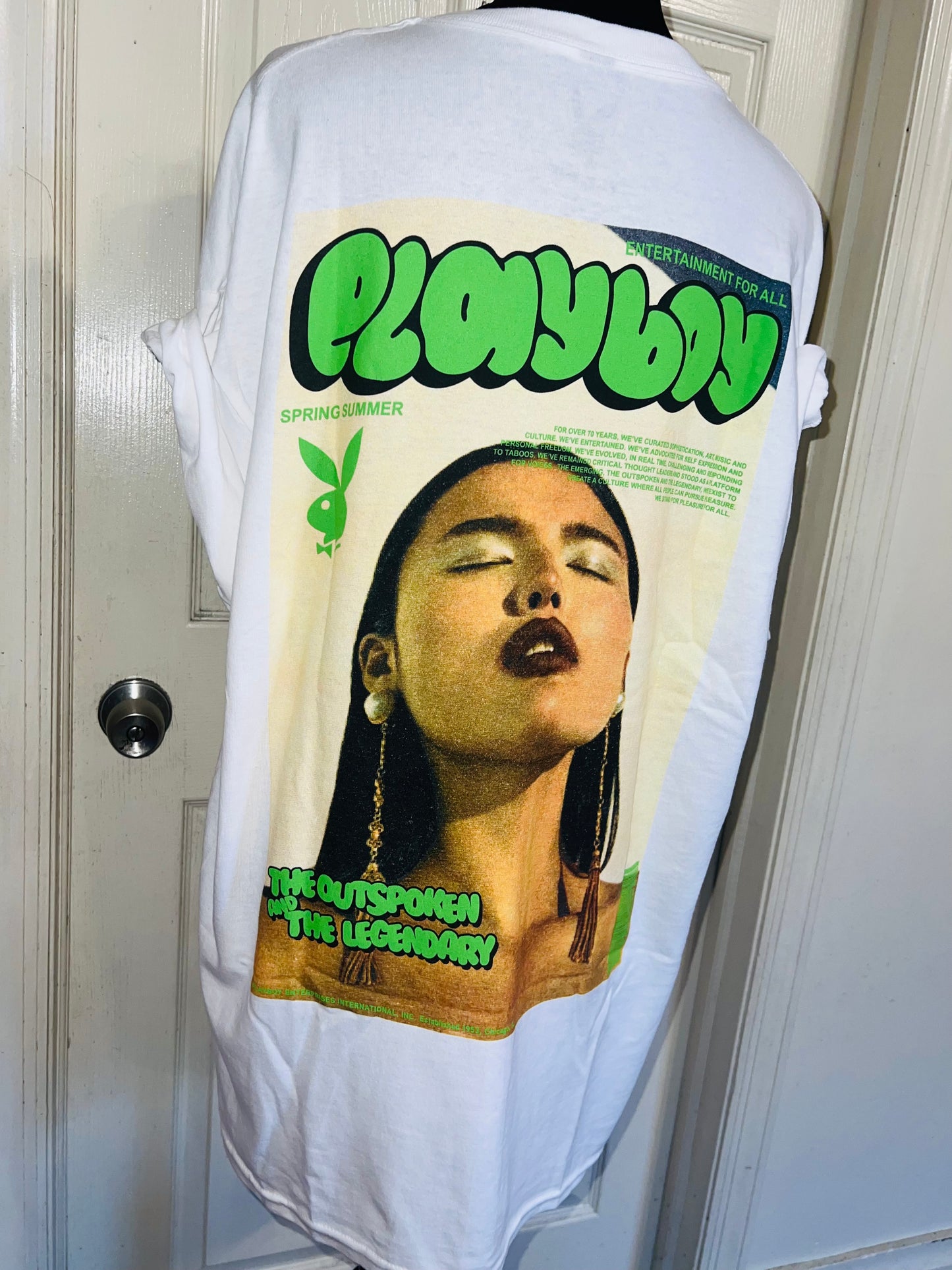 Playboy Double Sided Oversized Distressed Tee