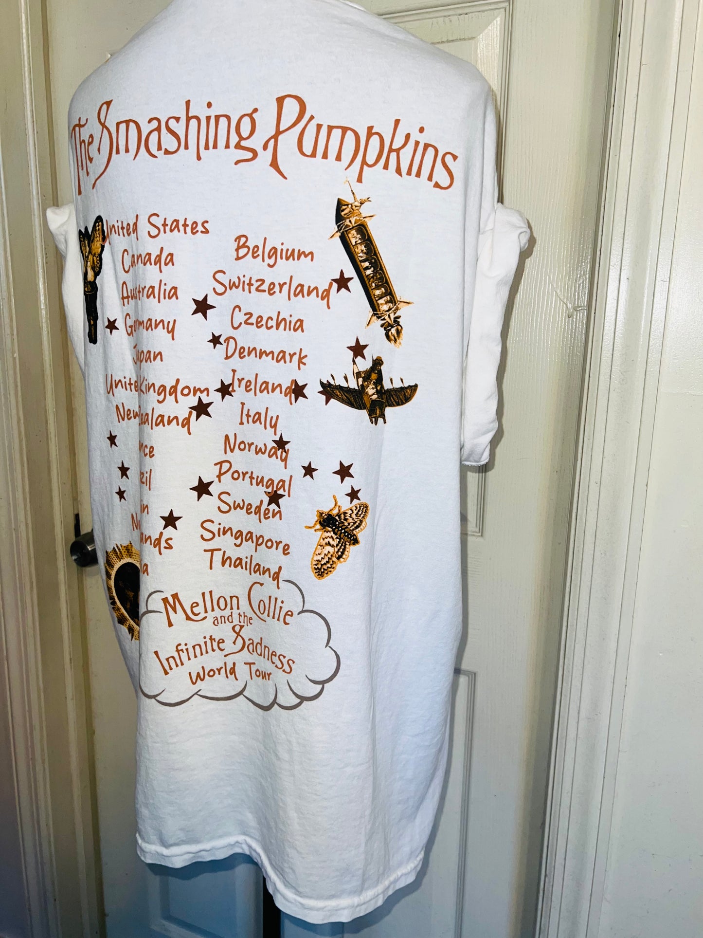 The Smashing Pumpkins Double Sided Oversized Distressed Tee