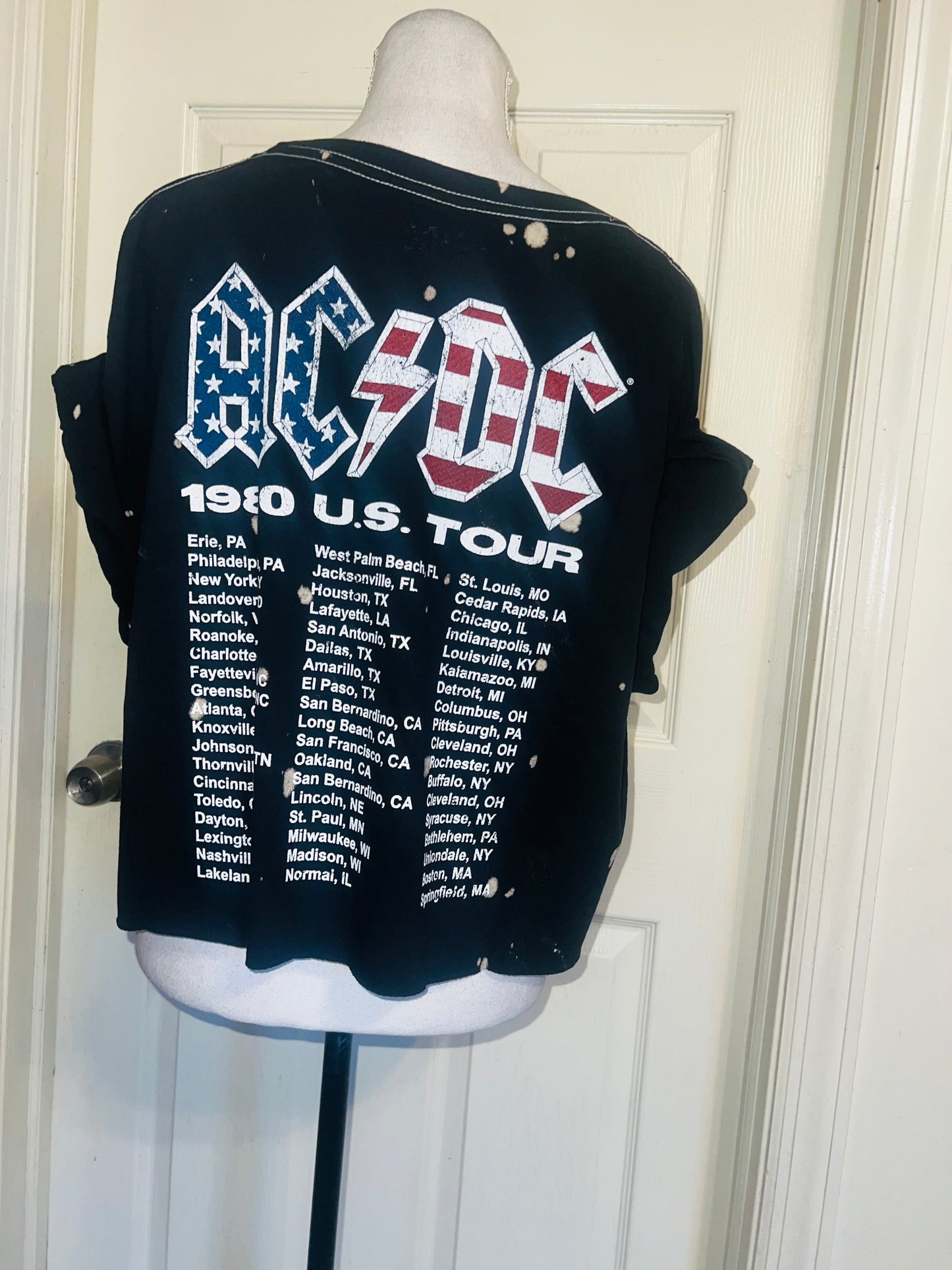 AC/DC Oversized Distressed Tee
