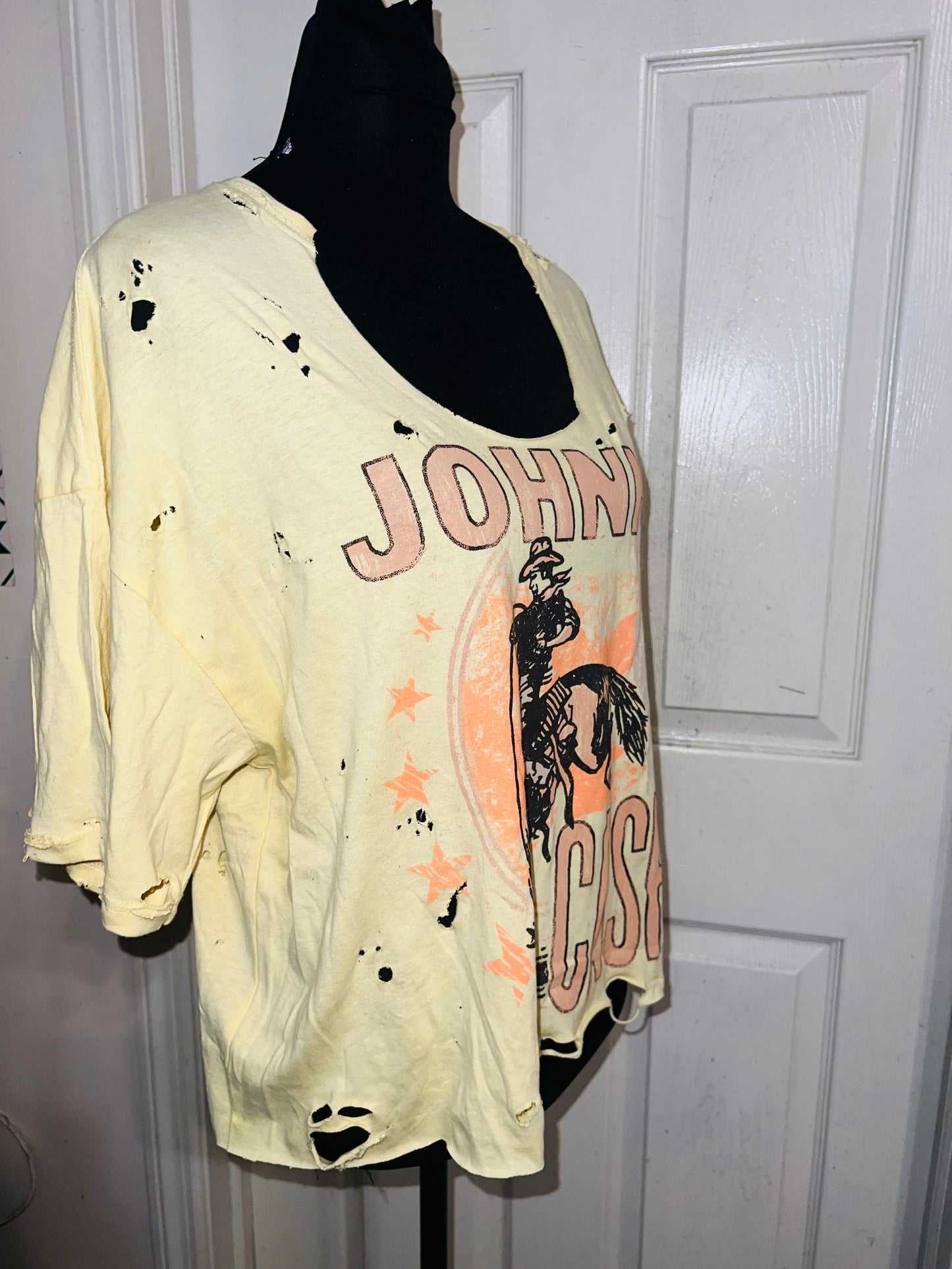 Johnny Cash Oversized Distressed Tee (As Is)