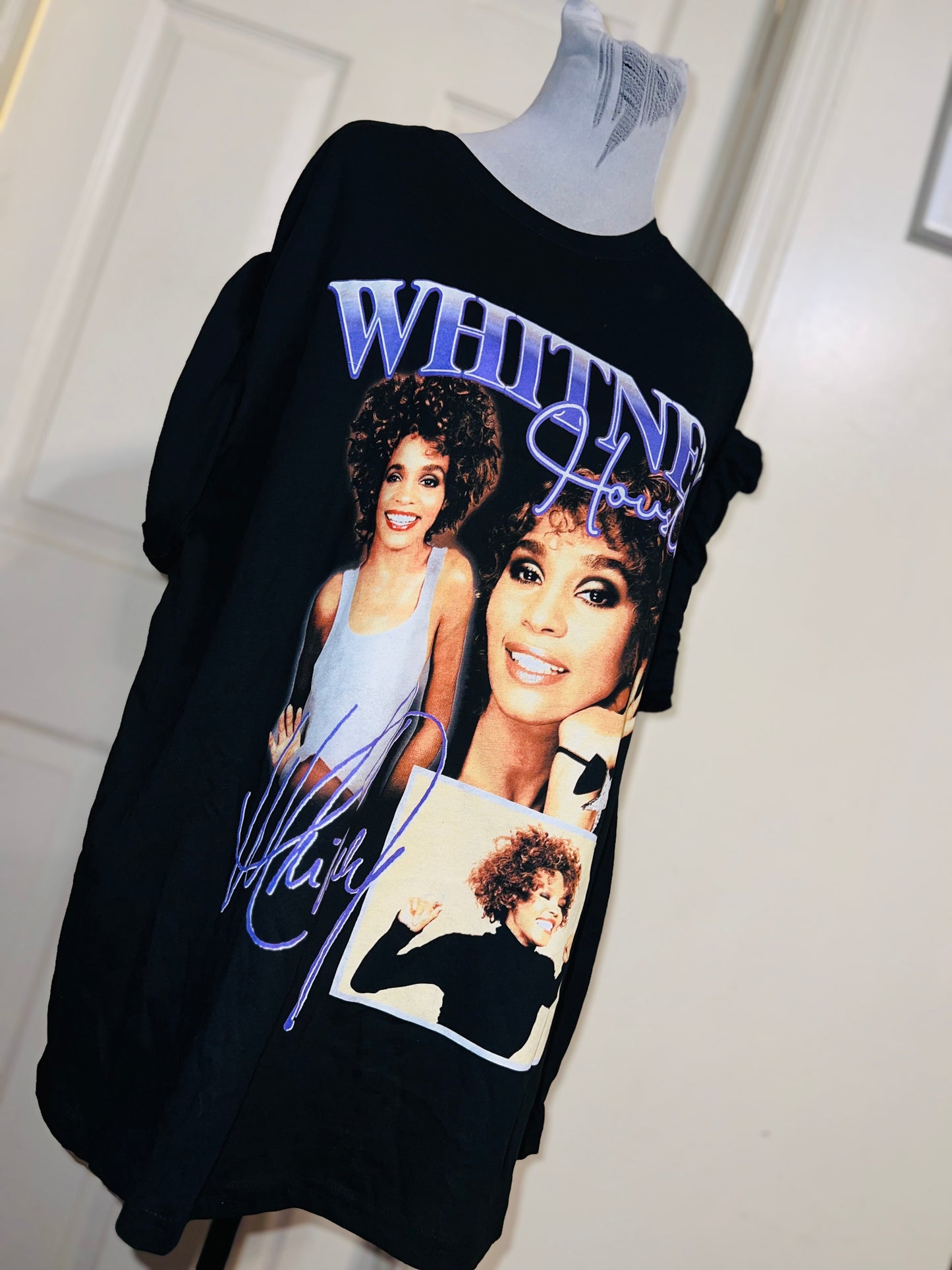 Whitney Houston Oversized Distressed Tee