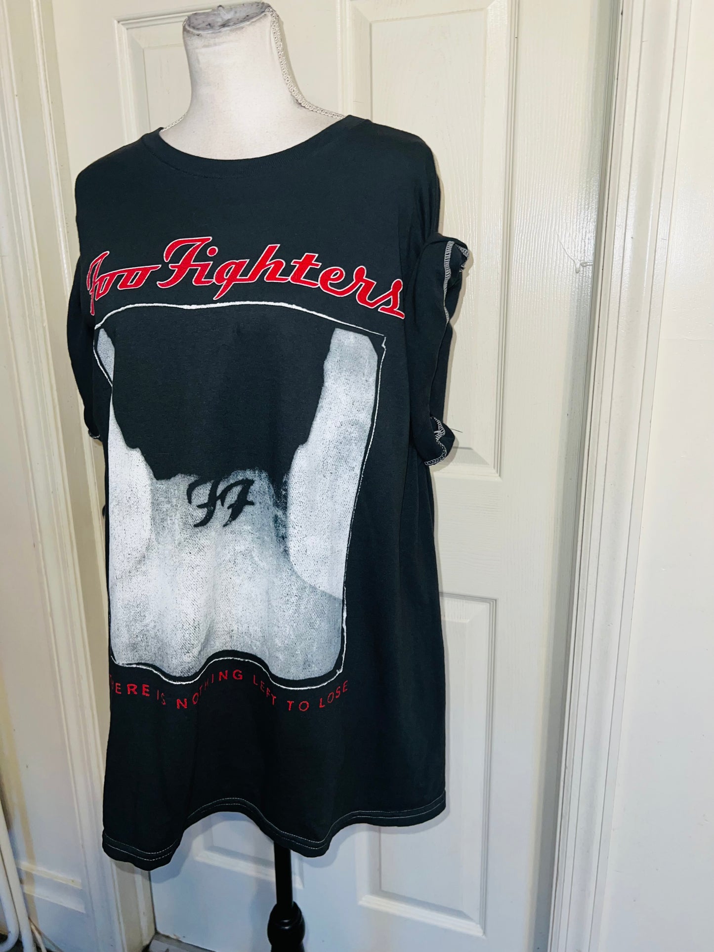 Foo Fighters Double Sided Oversized Distressed Tee