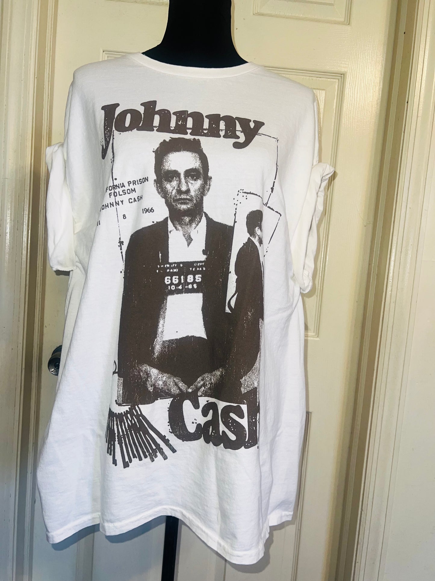 Johnny Cash Oversized Distressed Tee