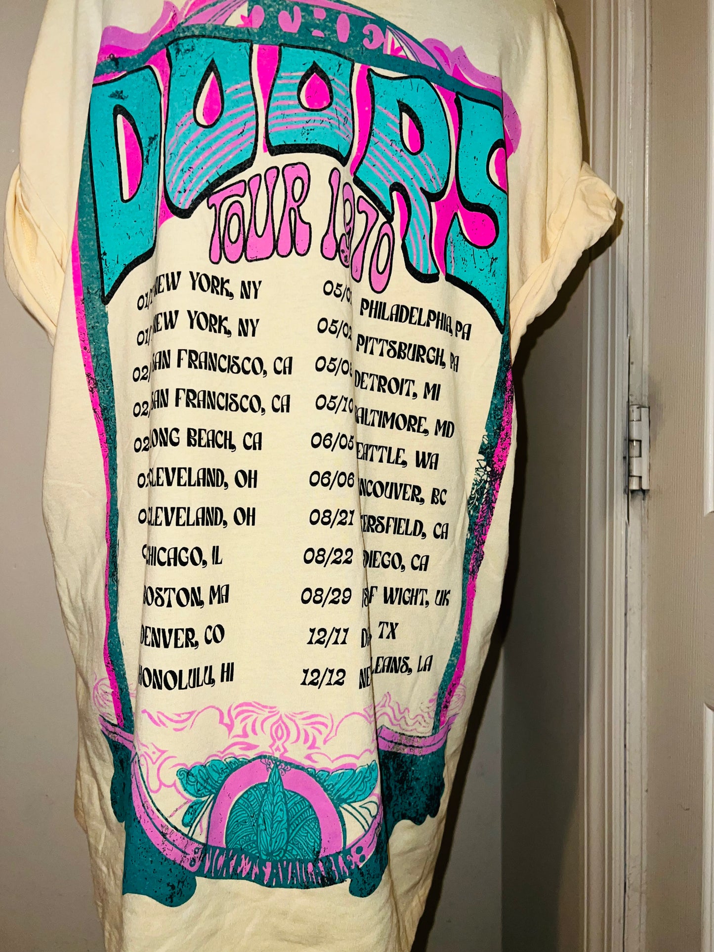 The Doors Double Sided Oversized Distressed Tee
