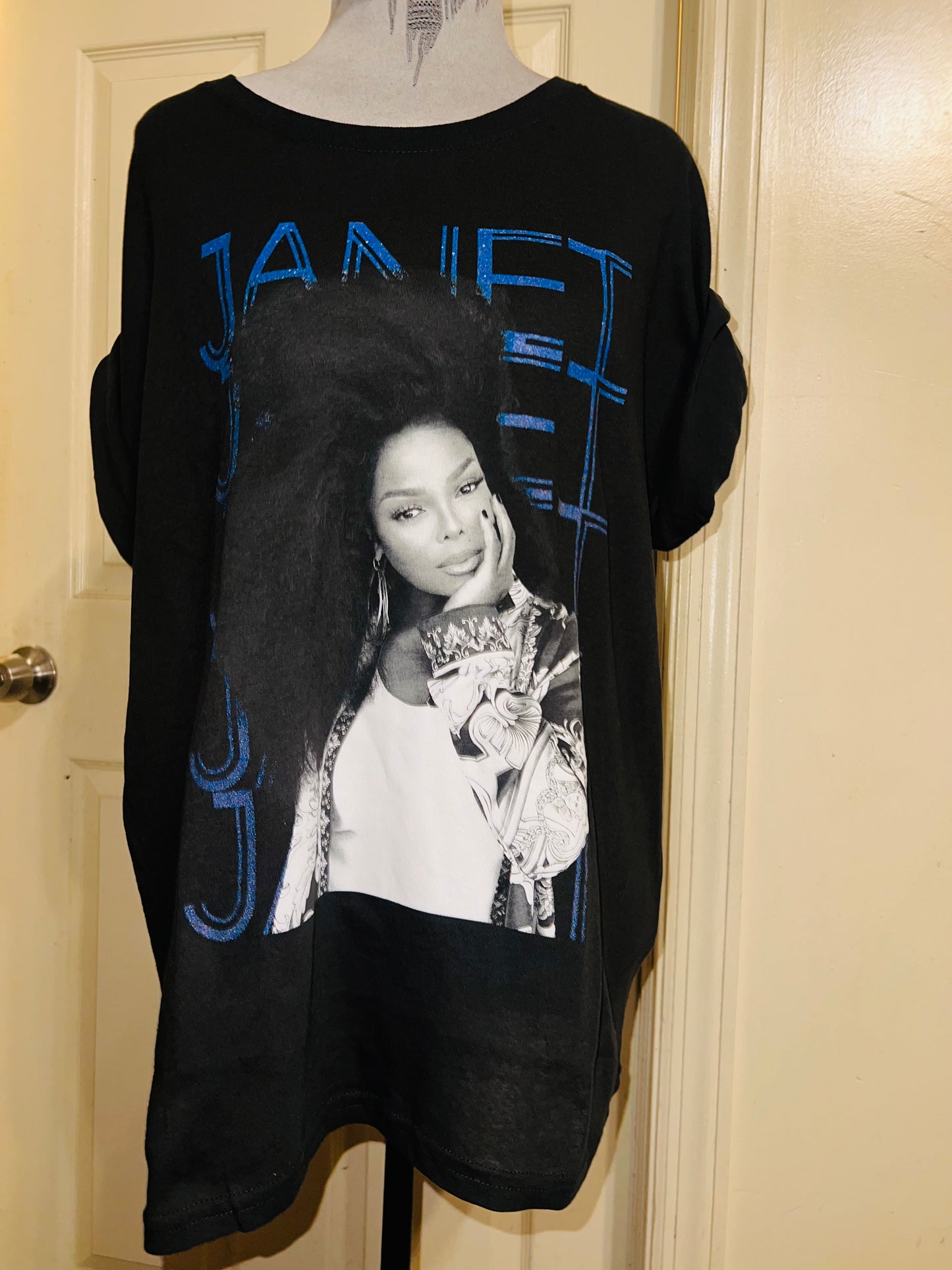 Janet Jackson Oversized Distressed Tee