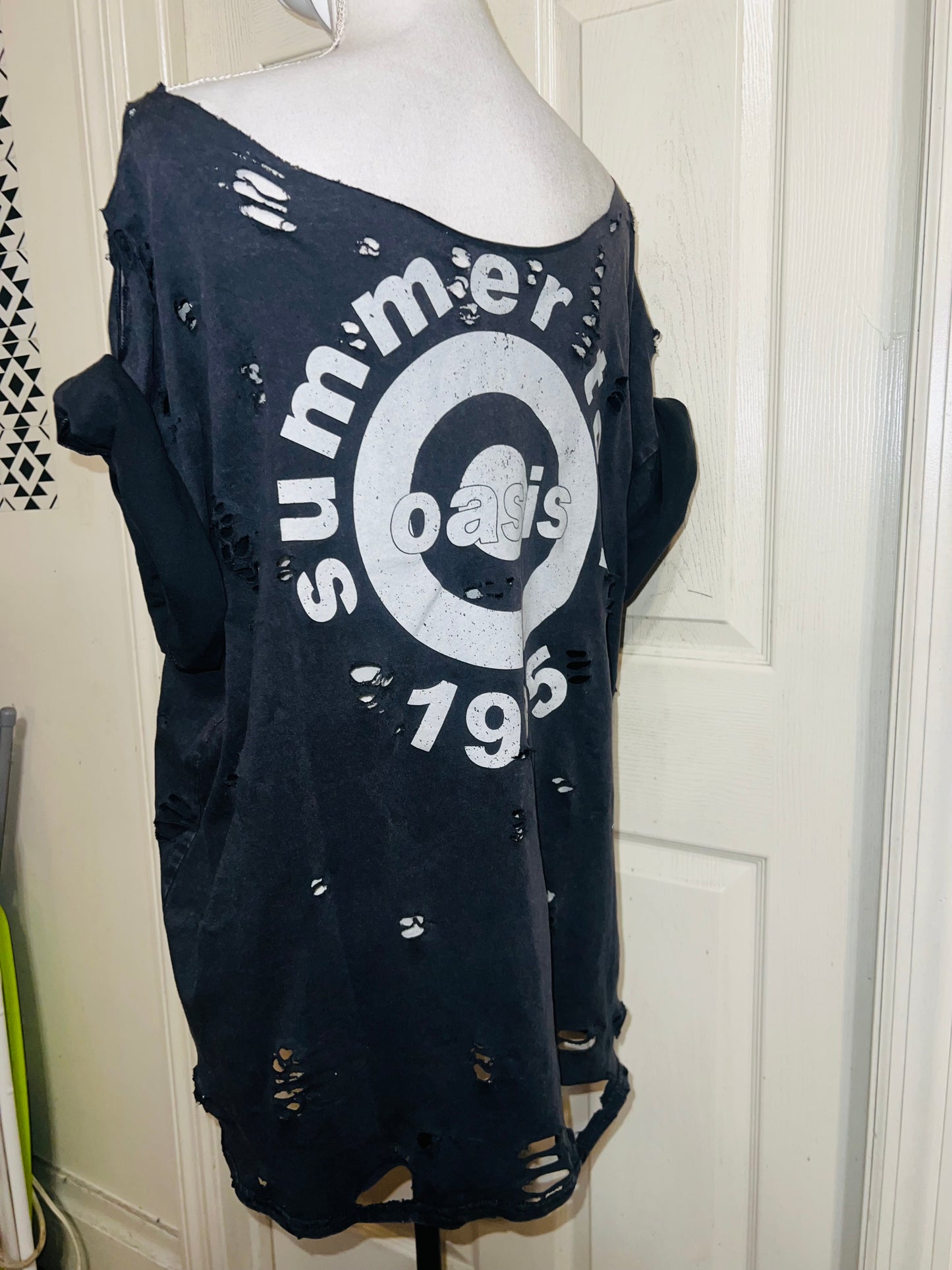 Oasis Double Sided Oversized Distressed Tee