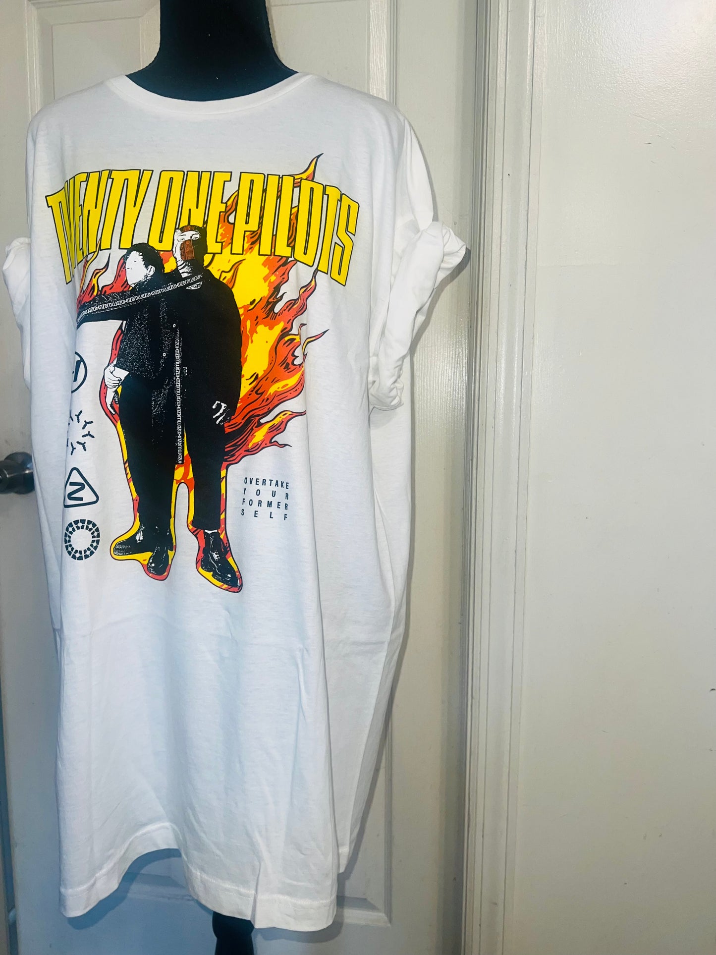 Twenty One Pilots Oversized Distressed Tee