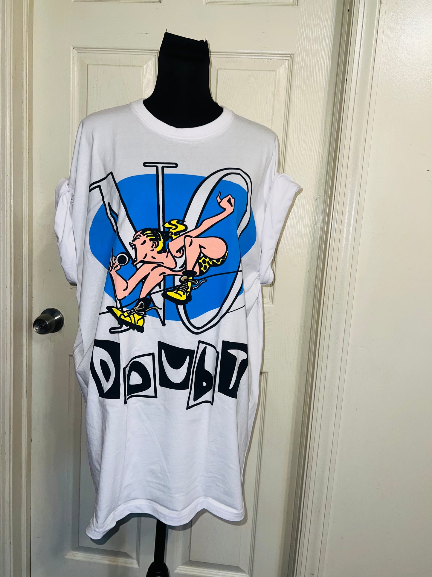 No Doubt Oversized Distressed Tee
