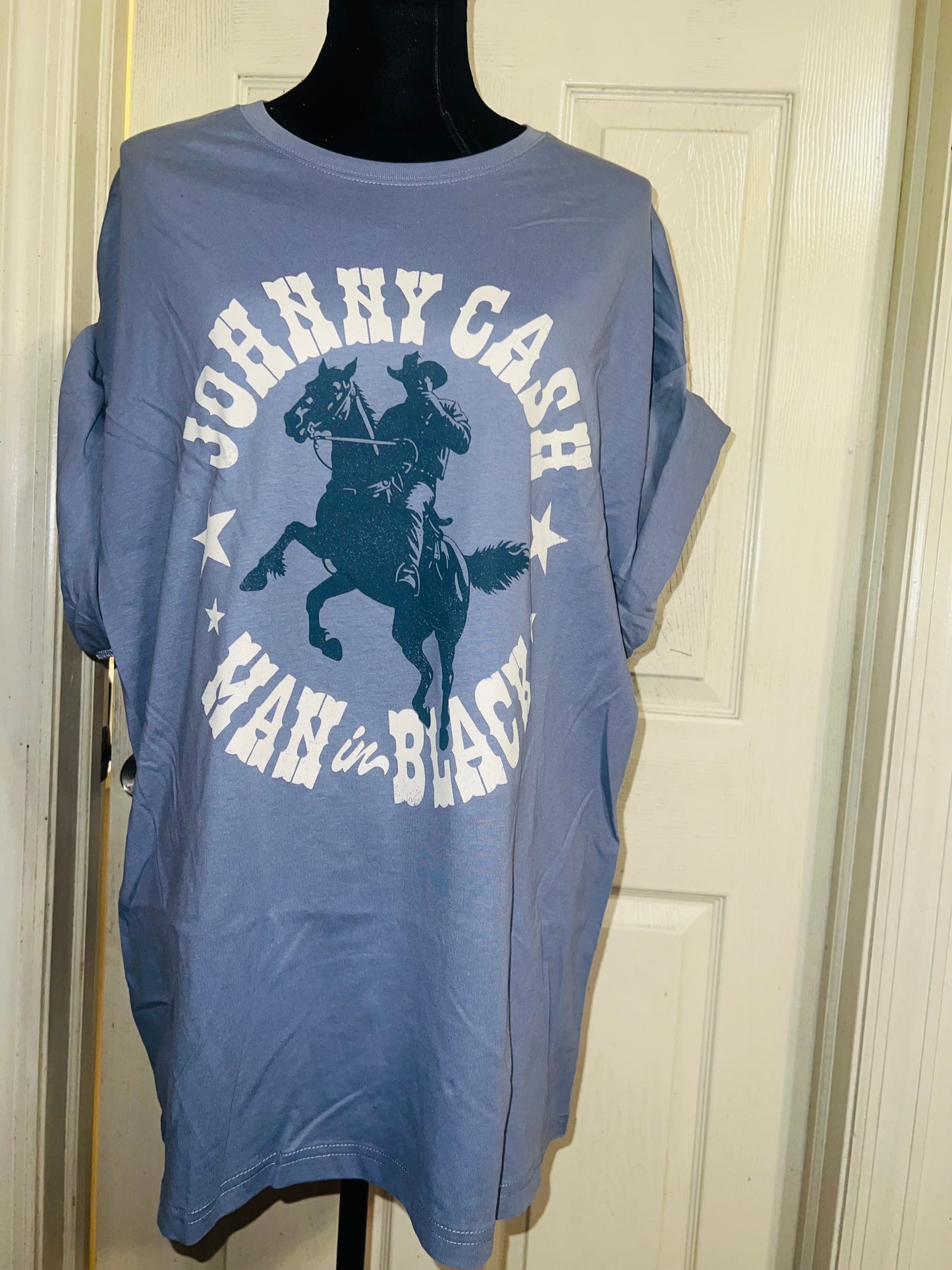 Johnny Cash Oversized Distressed Tee