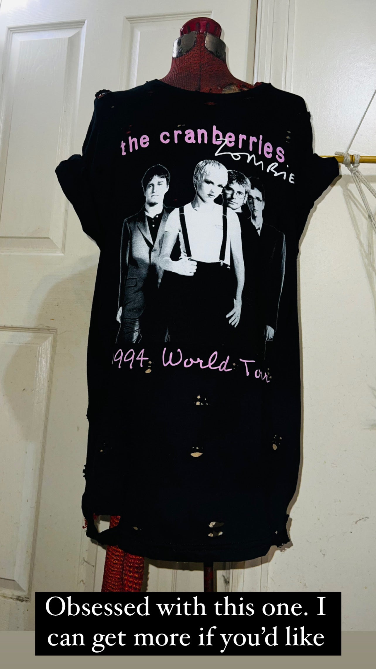 The Cranberries Oversized Distressed Tee