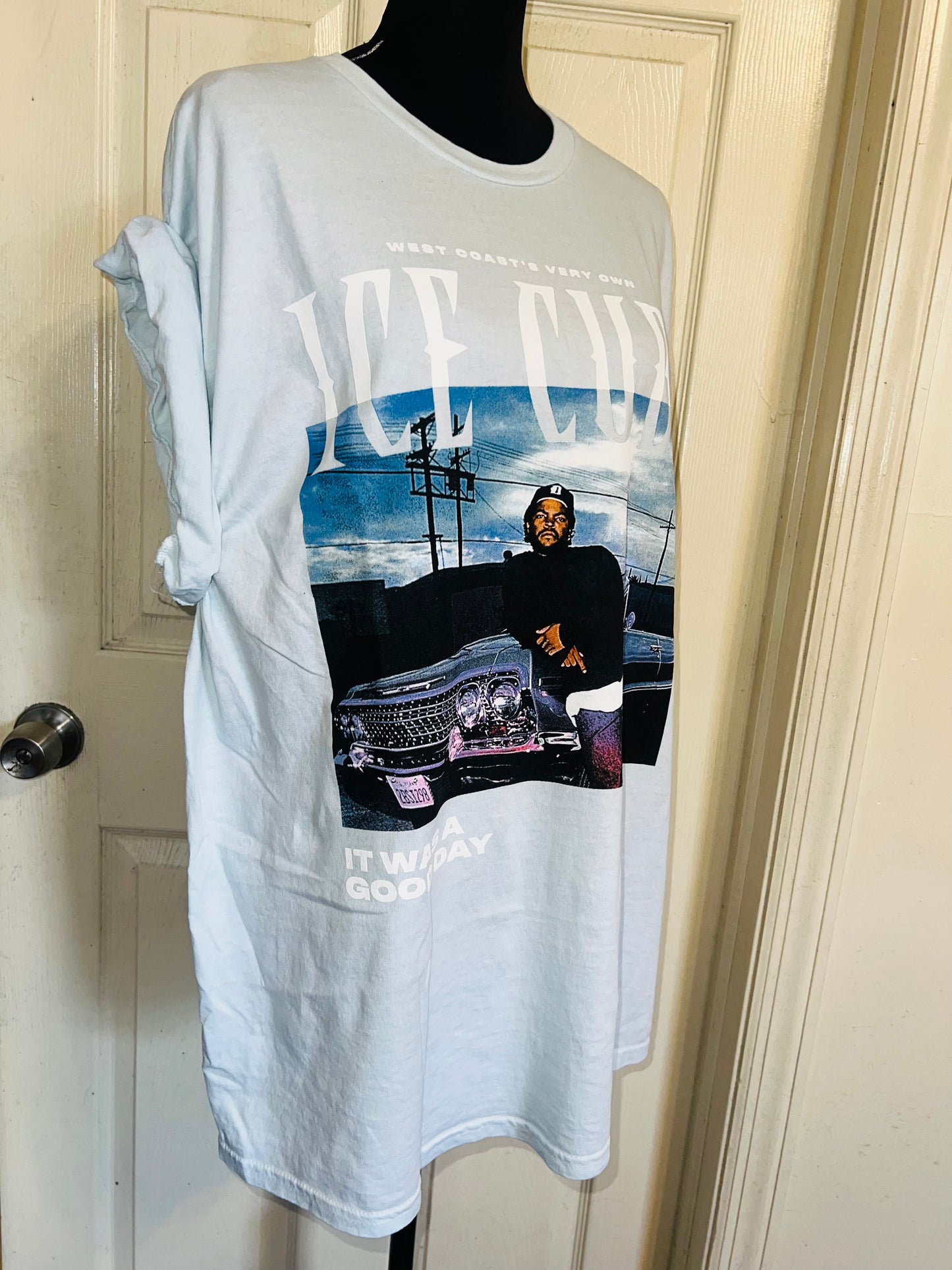 Ice Cube Double Sided Oversized Distressed Tee