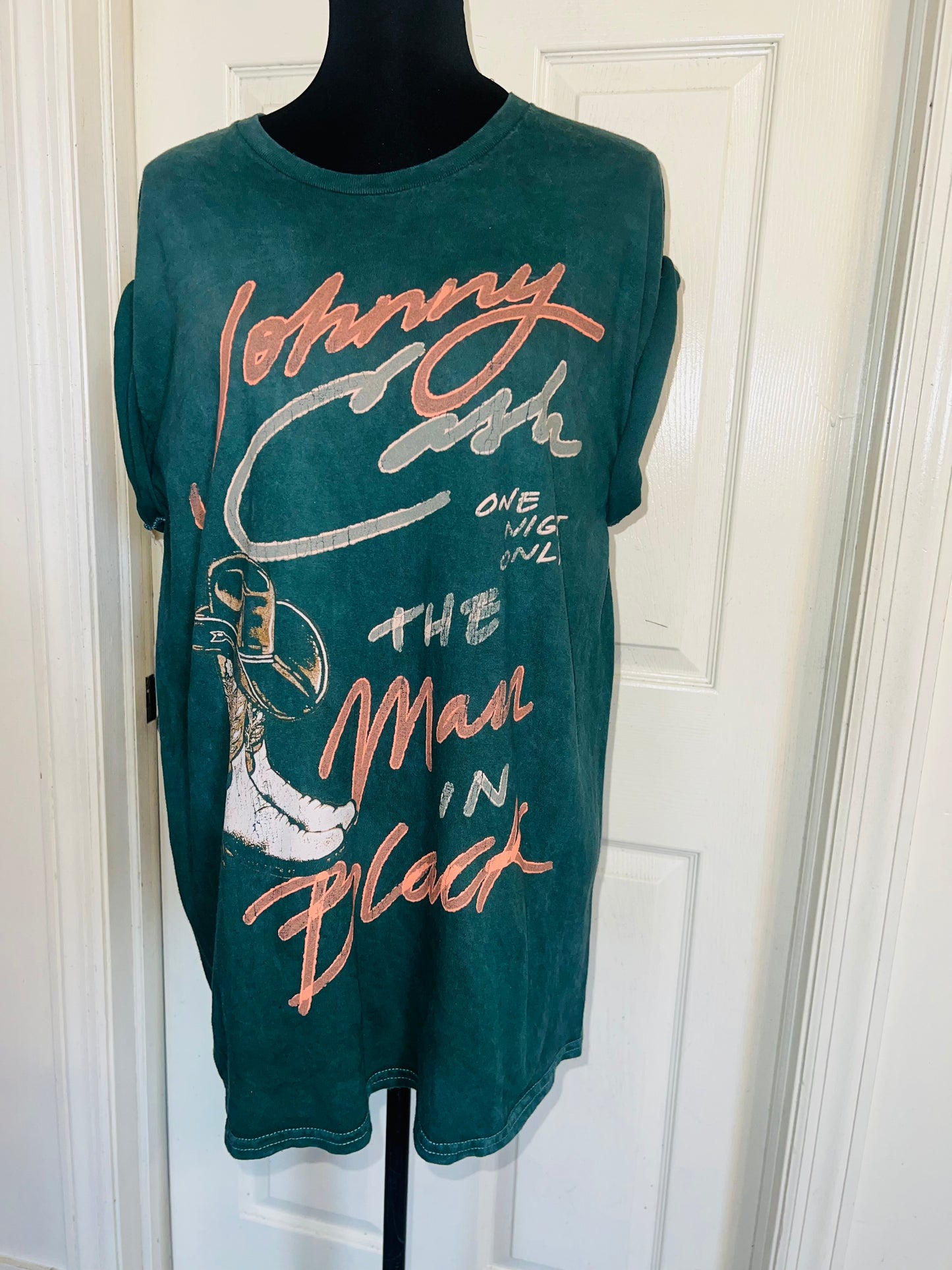 Johnny Cash Oversized Distressed Tee