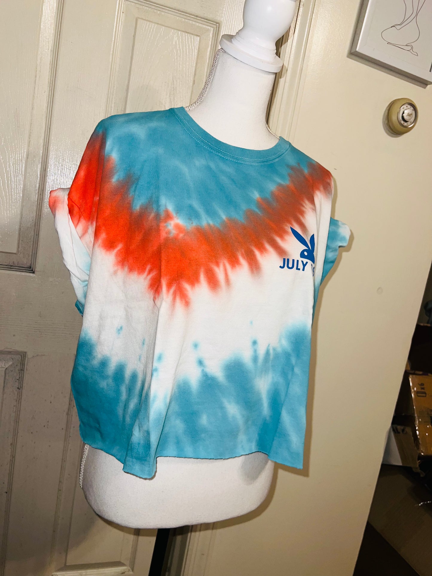 Playboy Double Sided Oversized Cropped Tee