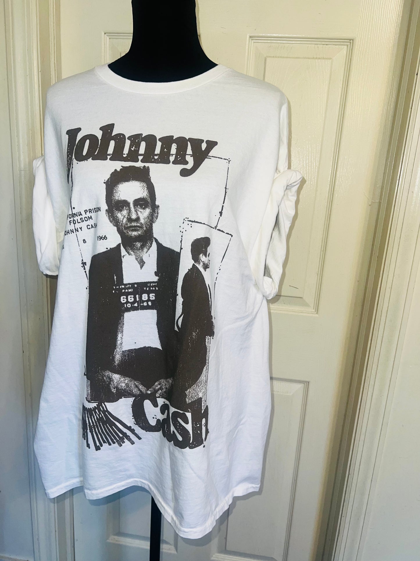Johnny Cash Oversized Distressed Tee