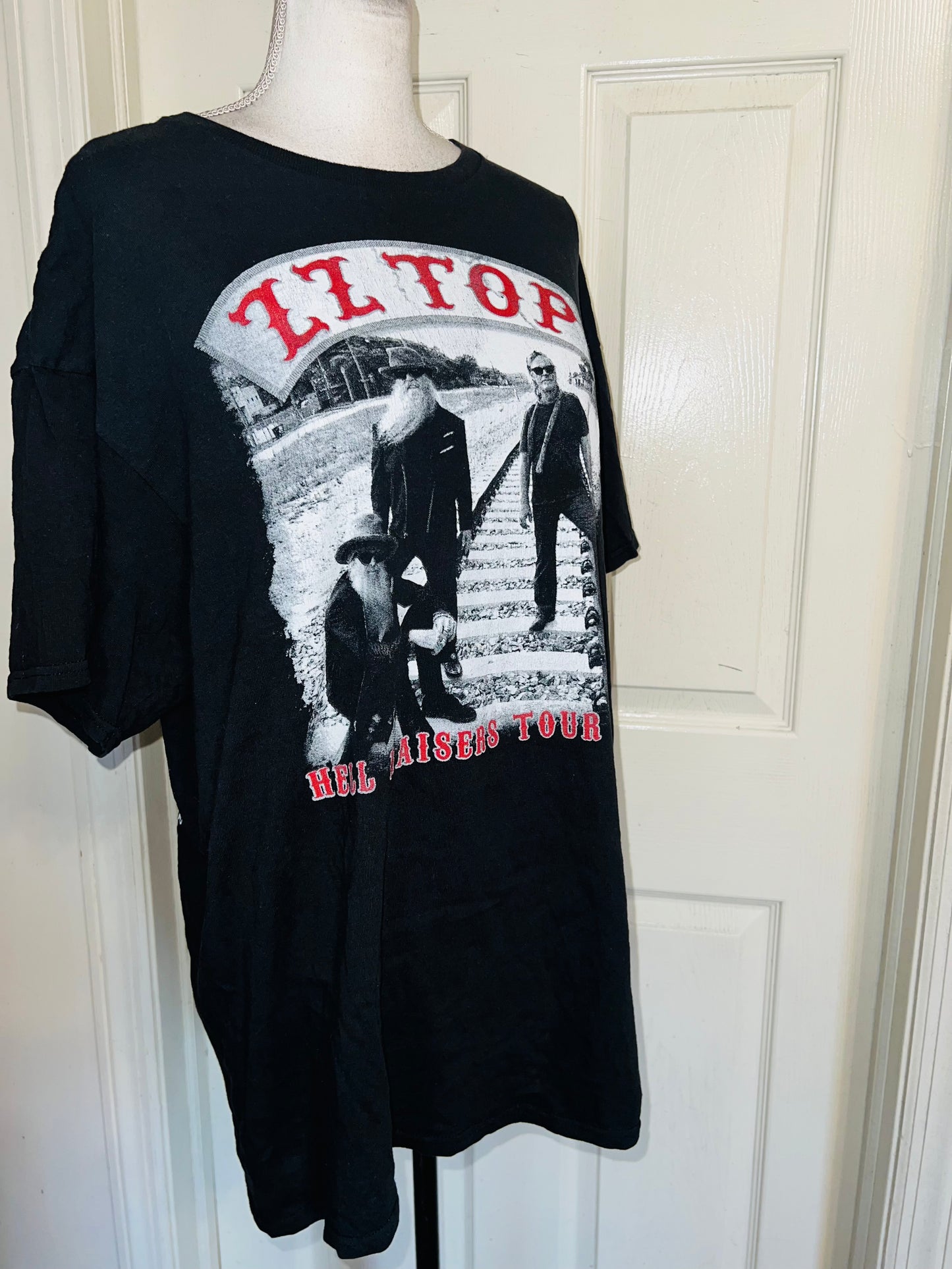 ZZ Top Double Sided Oversized Distressed Tee