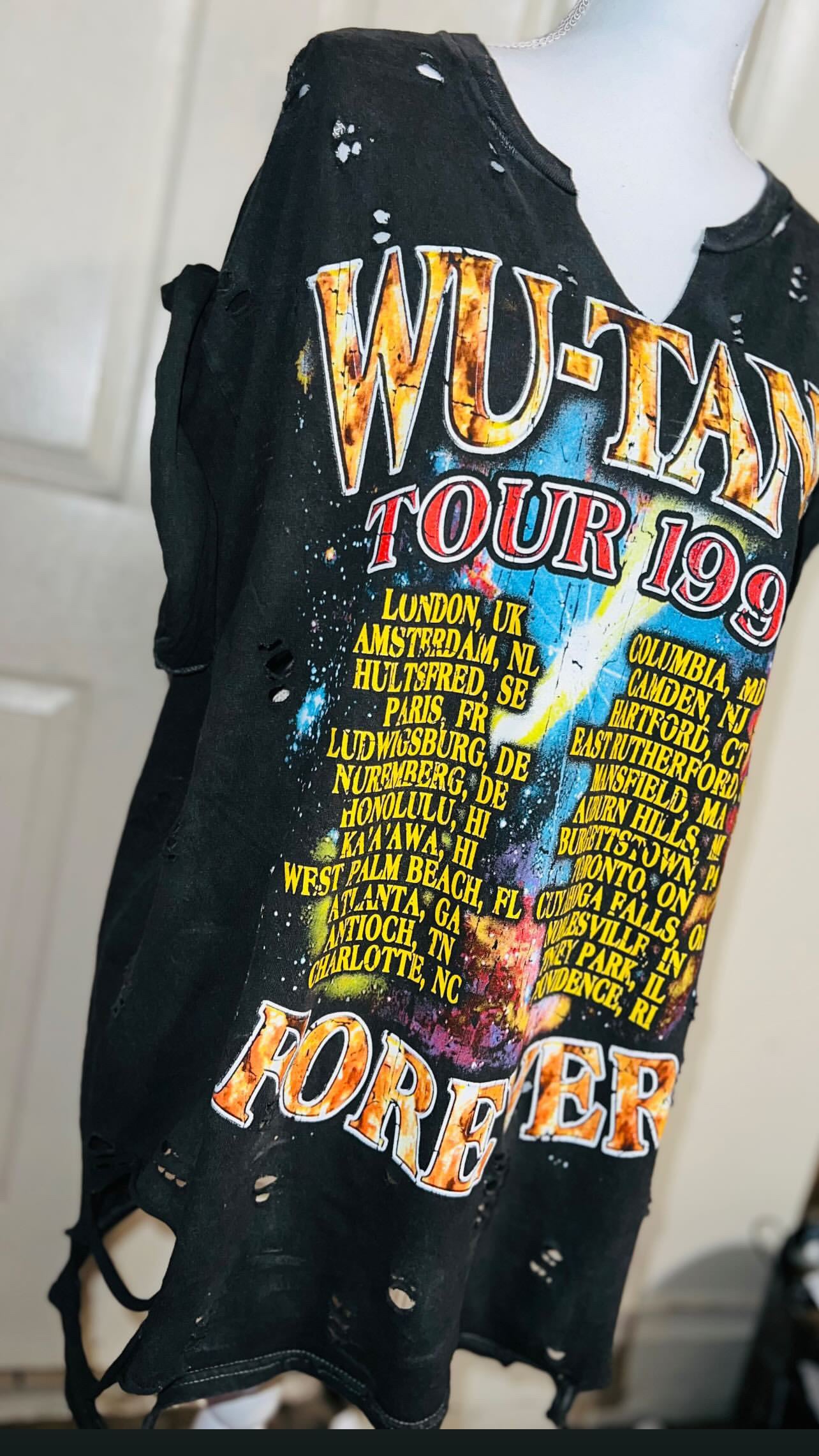 Wu-Tang Clan Tour Oversized Distressed Tee