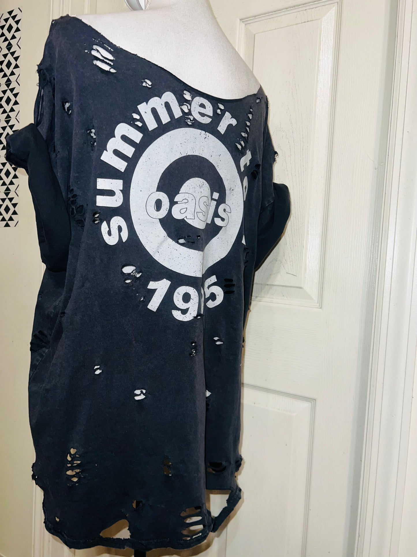 Oasis Double Sided Oversized Distressed Tee