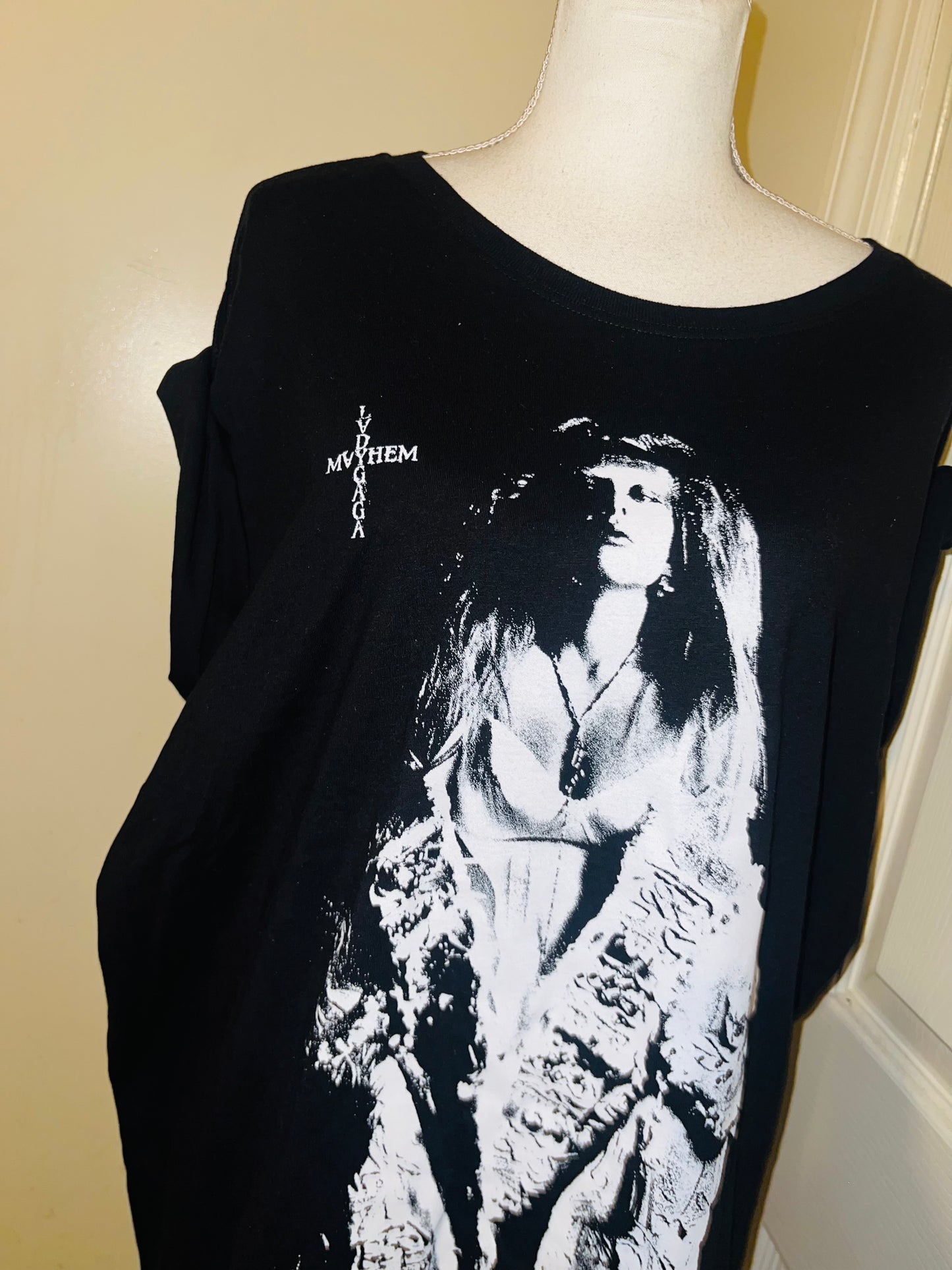 Lady Gaga Oversized Distressed Tee