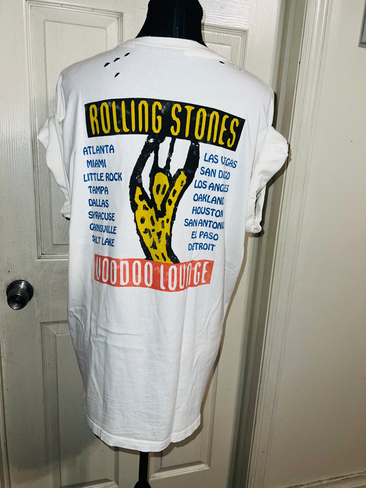 The Rolling Stones Double Sided Oversized Distressed Tee